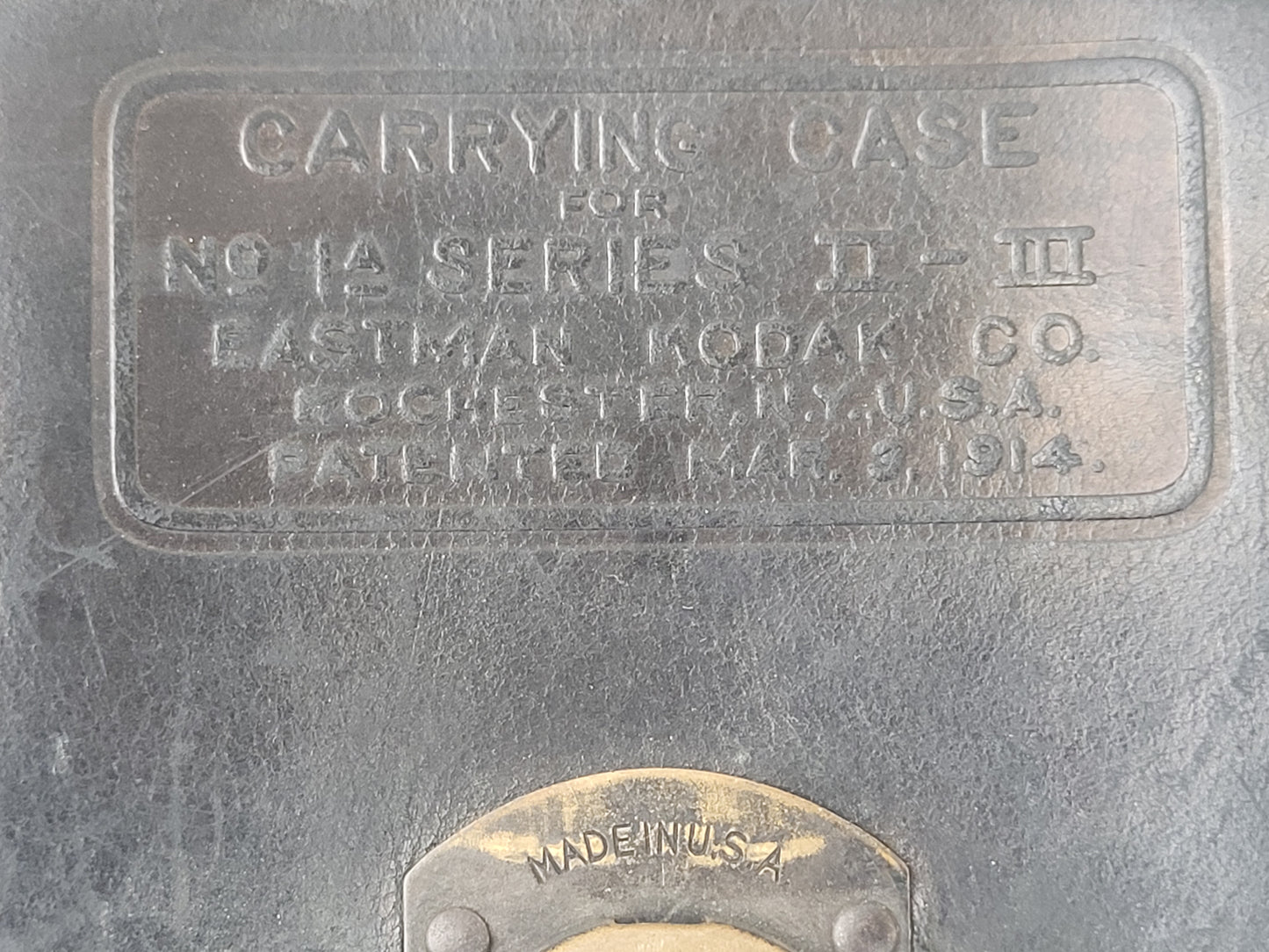 Antique 1910 Kodak Ball Bearing Shutter No. 2-A Folding Camera with Leather Case (Untested)