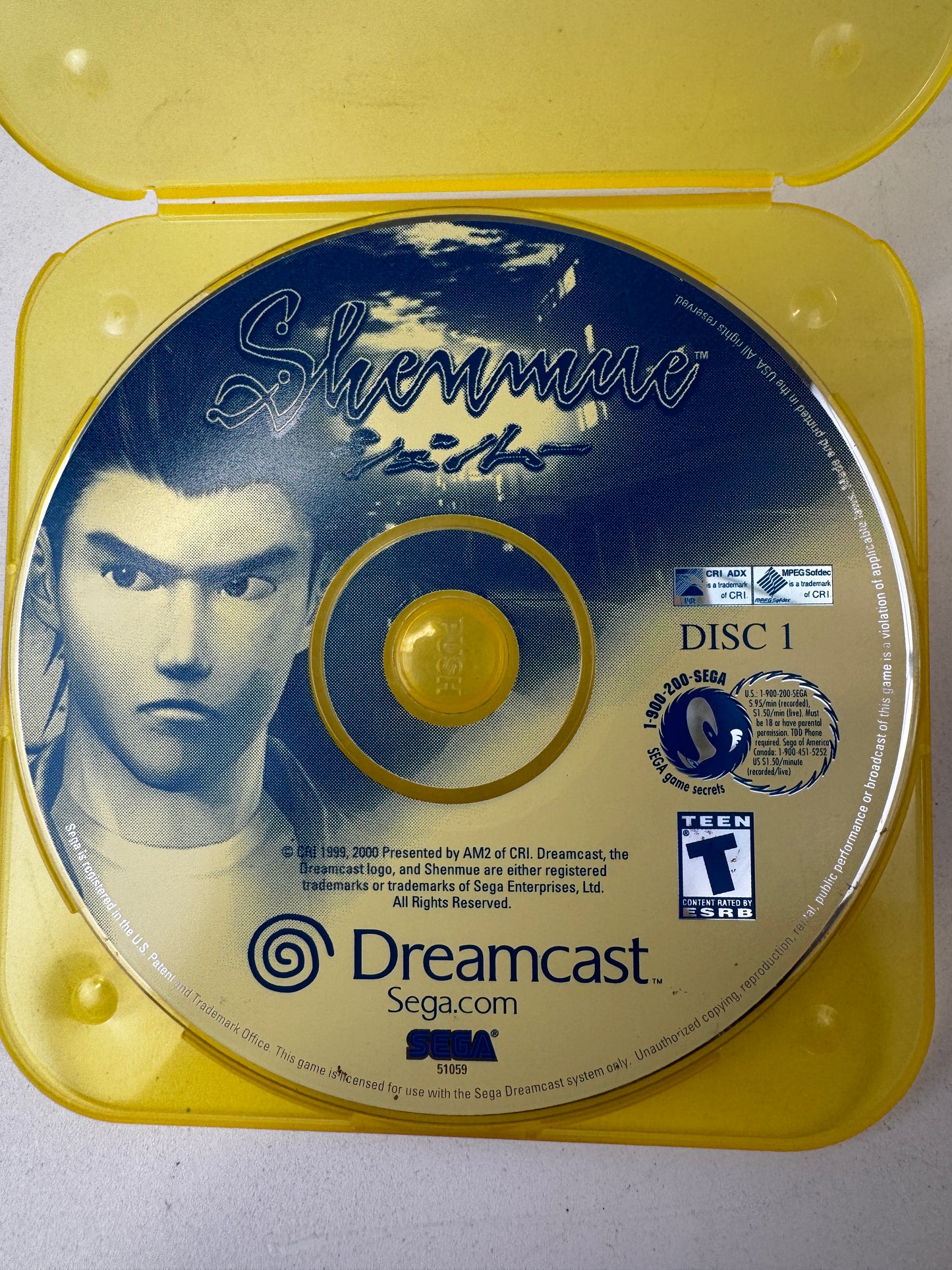 Dreamcast Console W/Controllers & Shenmue/Marvel Vs. Capcom 2/ The House of The Dead 2 (All untested no cords included)