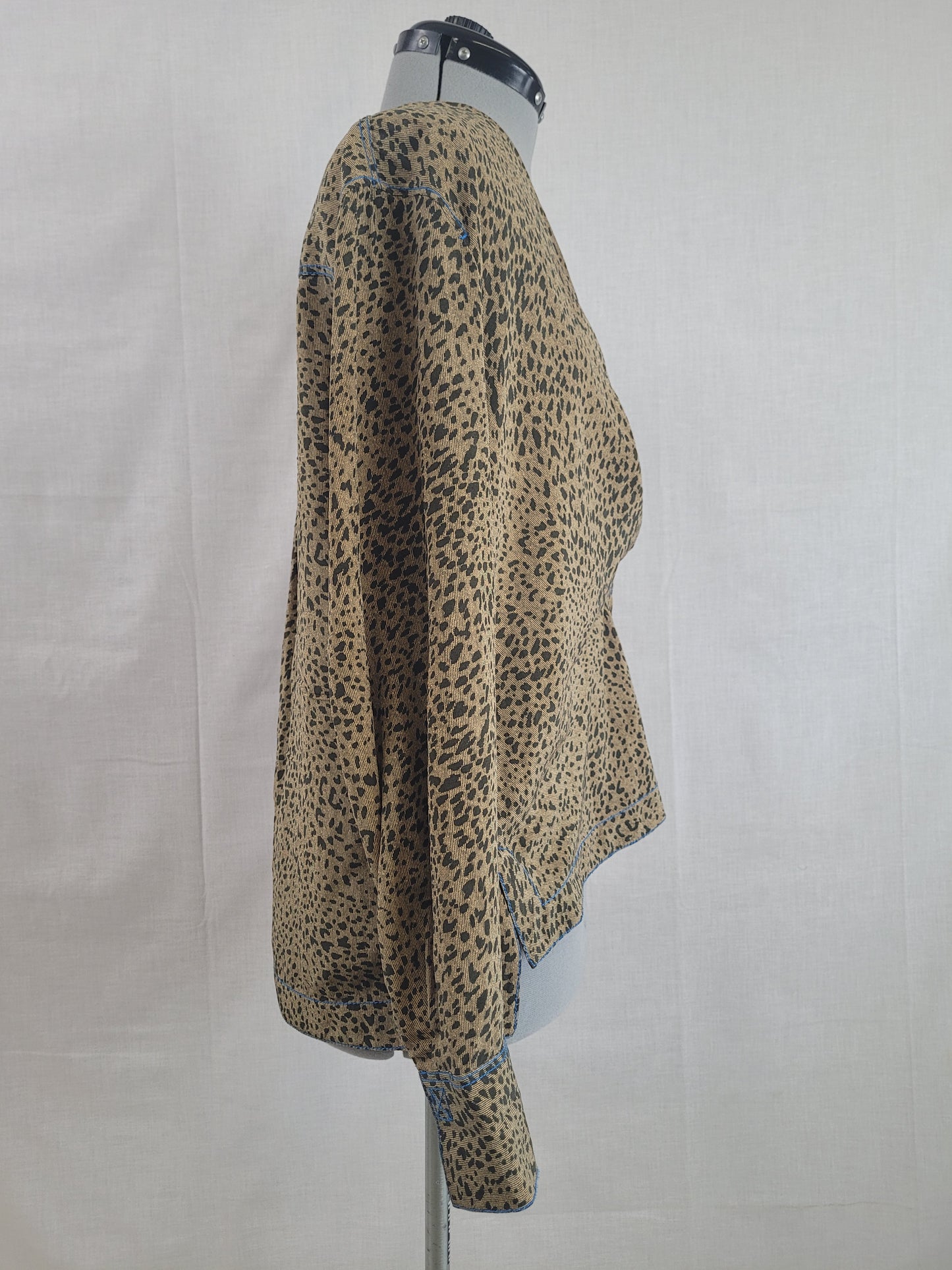 Rag & Bone Leopard Print Silk Blouse Sz L