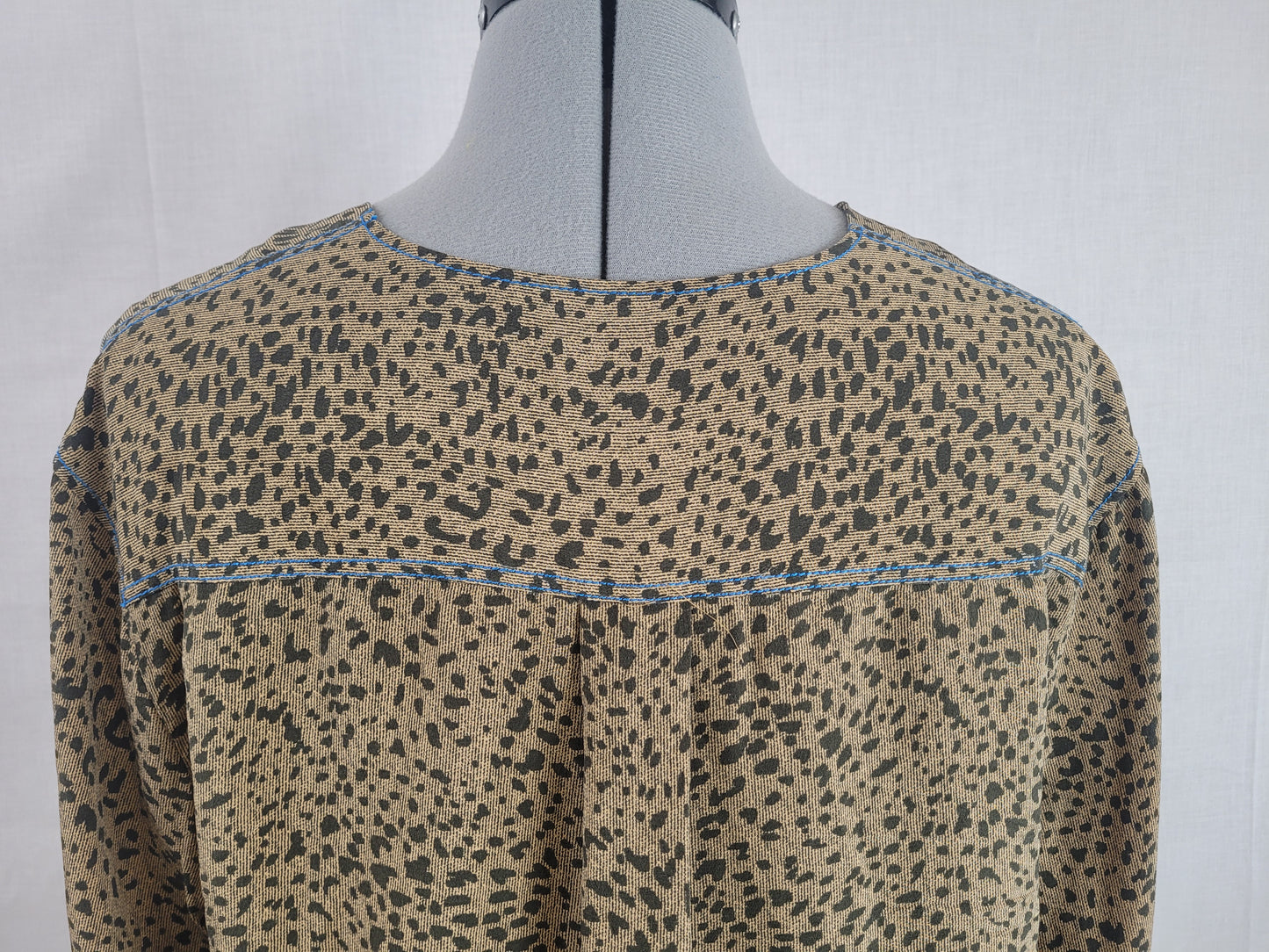 Rag & Bone Leopard Print Silk Blouse Sz L