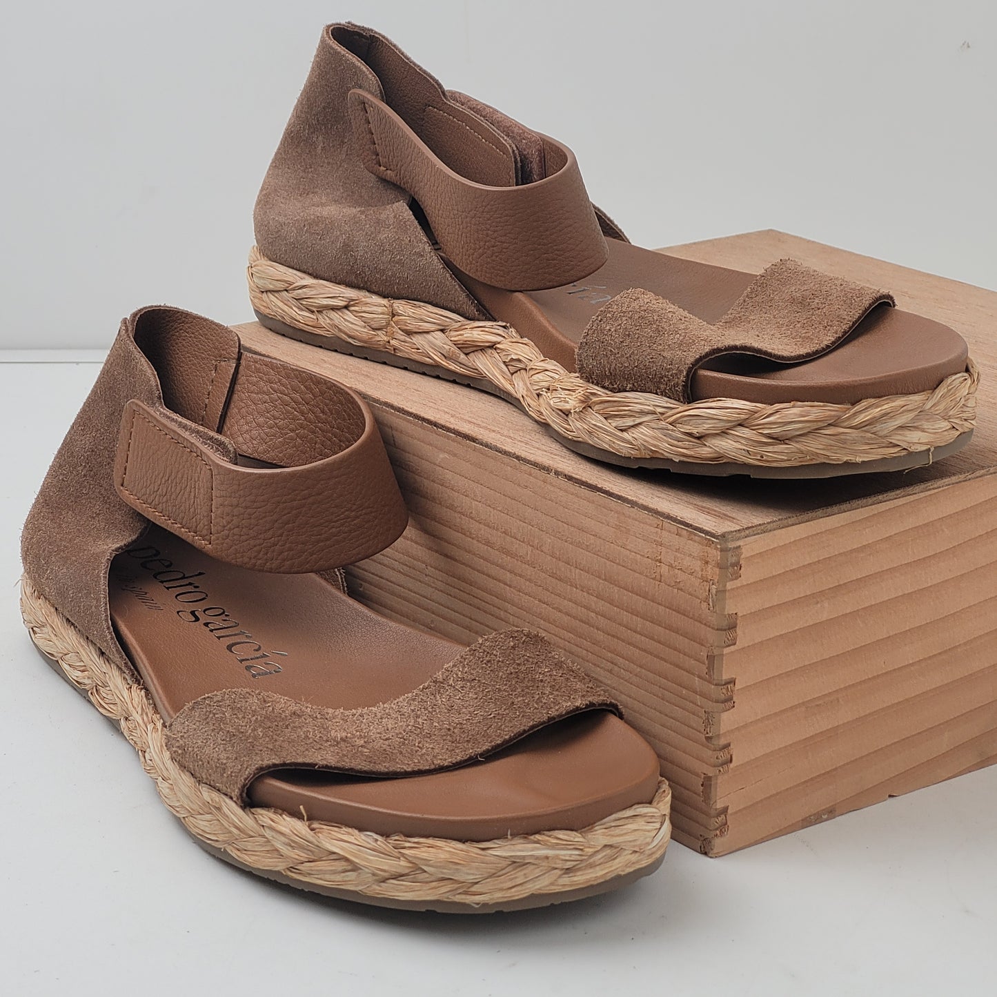Pedro Garcia Jaida Rope Suede Sandal Sz 39.5 Retail $580