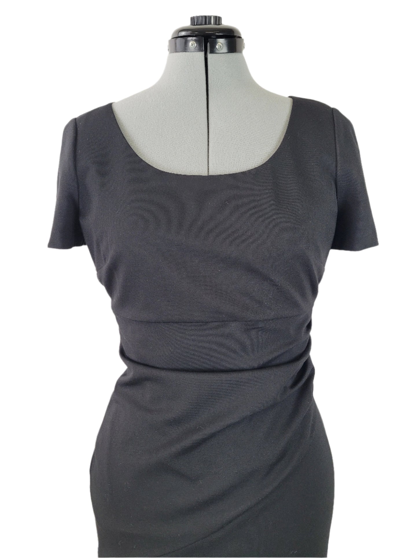 Diane Von Furstenberg Little Black Sheath Dress Knit Bodycon Sz 6 EUC