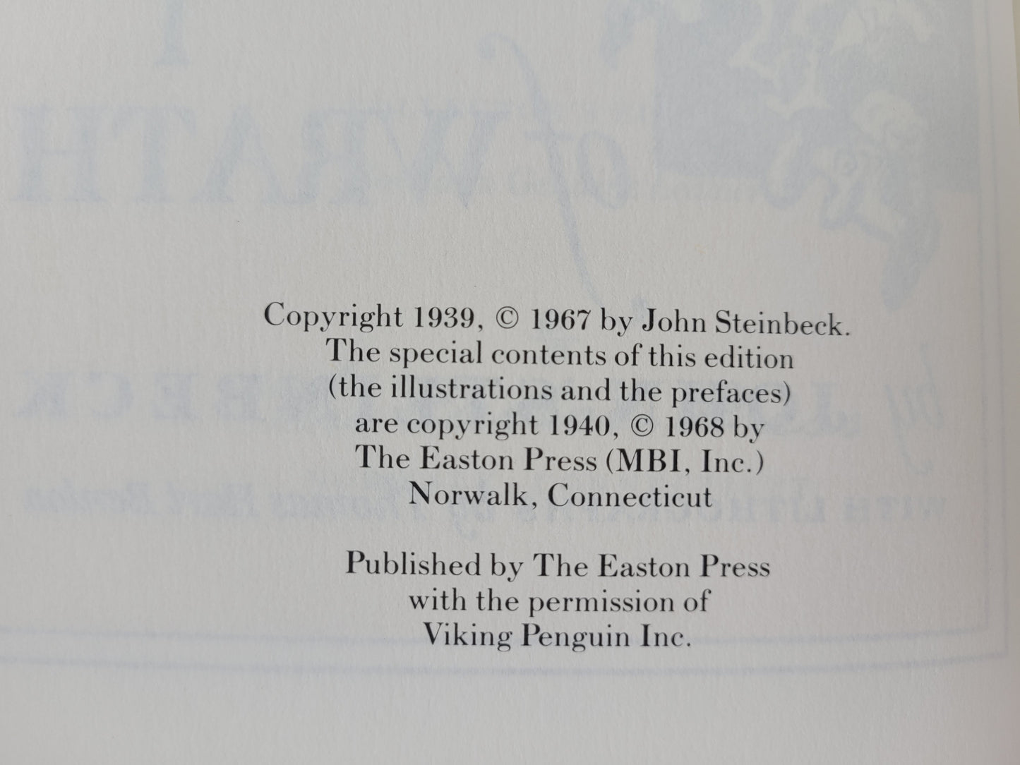 The Grapes of Wrath by John Steinbeck Easton Press Collector's Edition Leather 1968