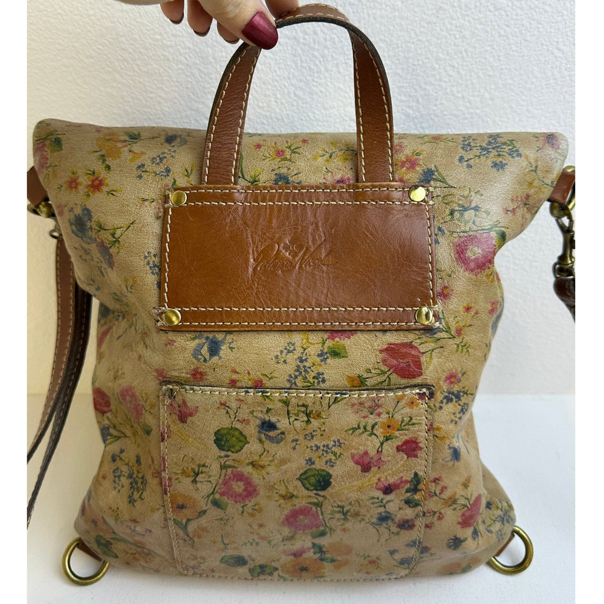 Patricia Nash Prairie Rose Luzille Convertible Backpack Crossbody Bag