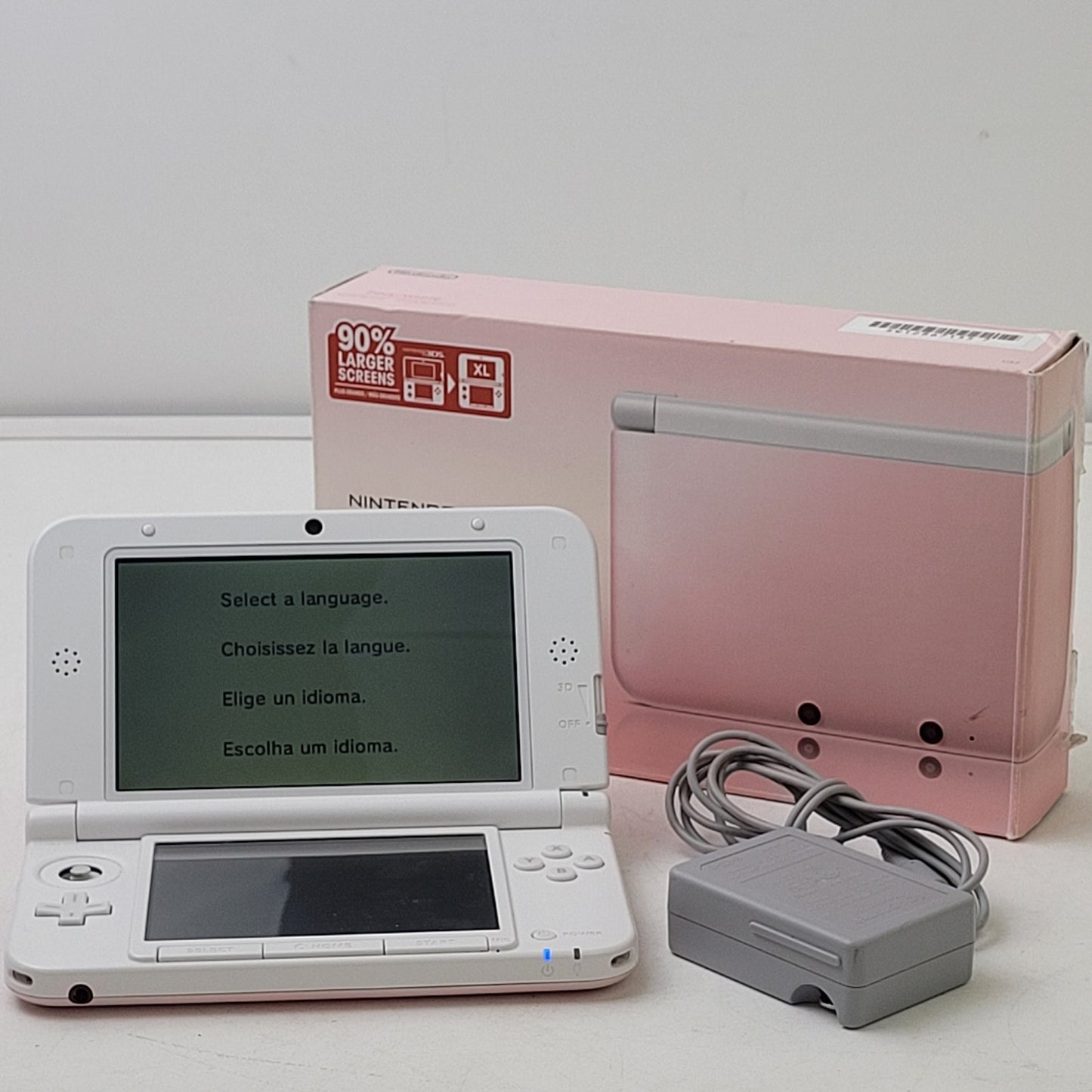 Nintendo 3DS XL LL Pink in Box | Factory Reset | Comes with Game & Charger