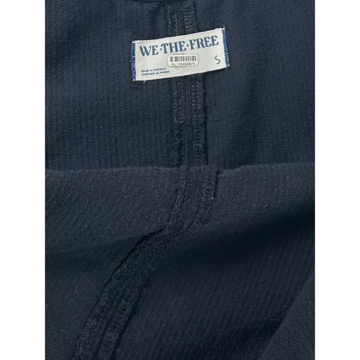 We The Free Free People Mineral Black High Roller Corduroy Jumpsuit Women's Sz S