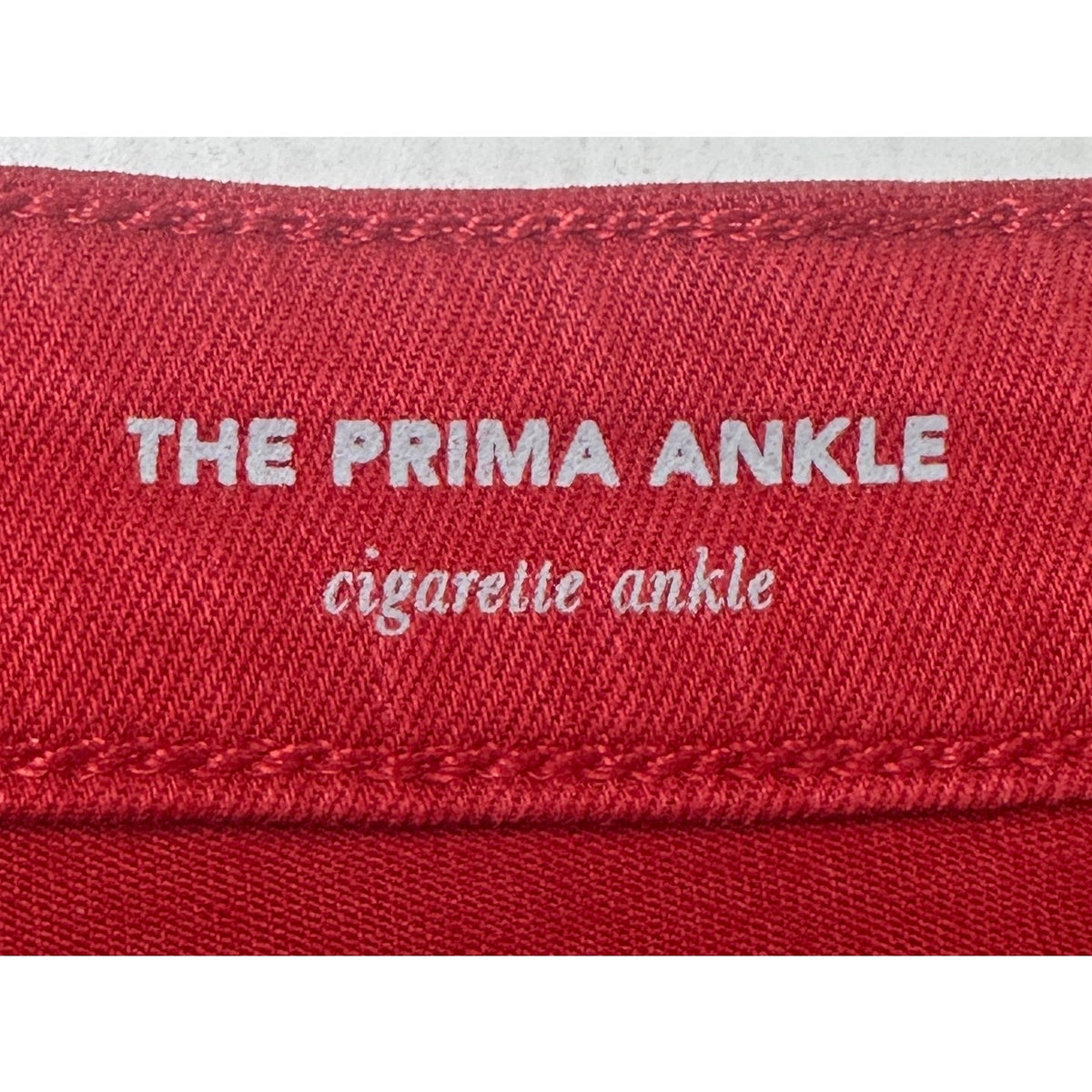 AG Adriano Goldschmied The Prima Ankle Red Cigarette Jean Women's Sz 25 | NWT