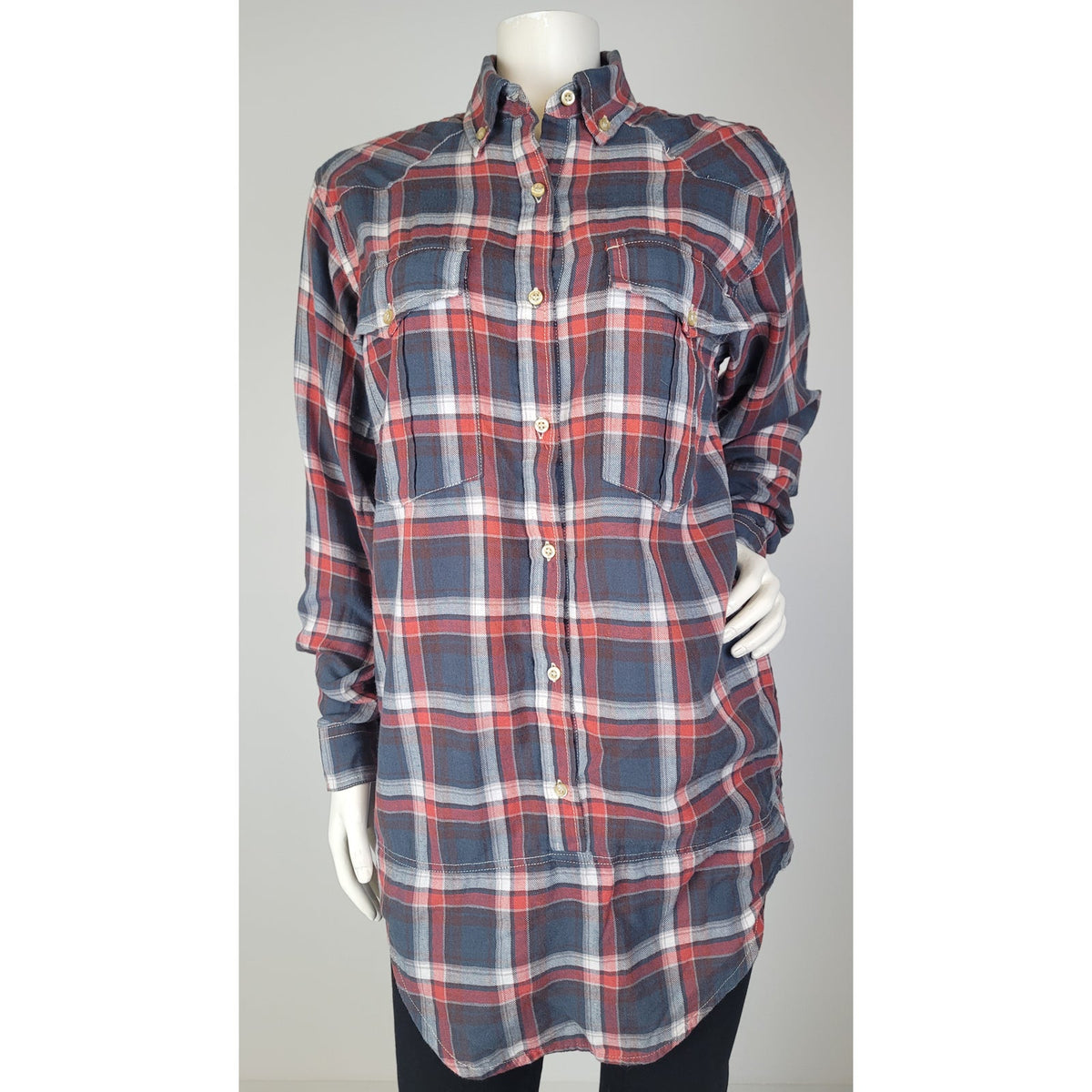Isabel Marant Etoile Plaid Long Flannel Shirt Women's Sz 36 (US 4)