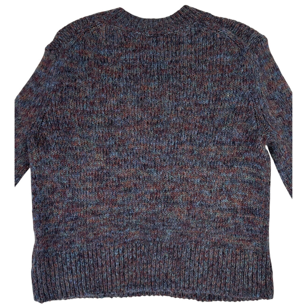 Vince Purple Marled Alpaca-Blend Crew-Neck Sweater Women's Sz M