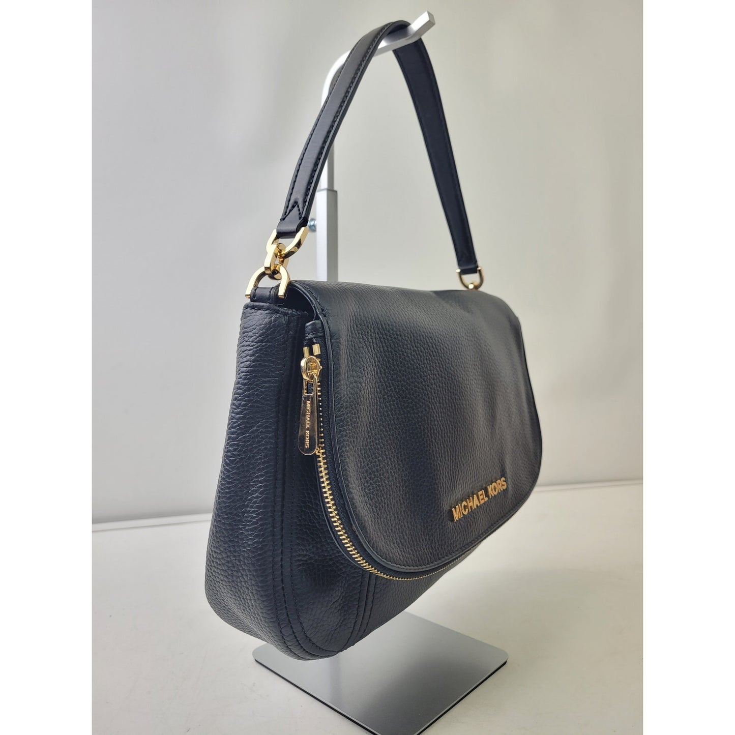 Michael Kors Bedford Medium Convertible Flap Shoulder Bag Pebbled Leather