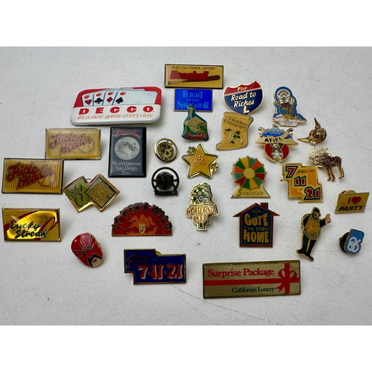 Lot of Vintage California Lottery Lapel Pins