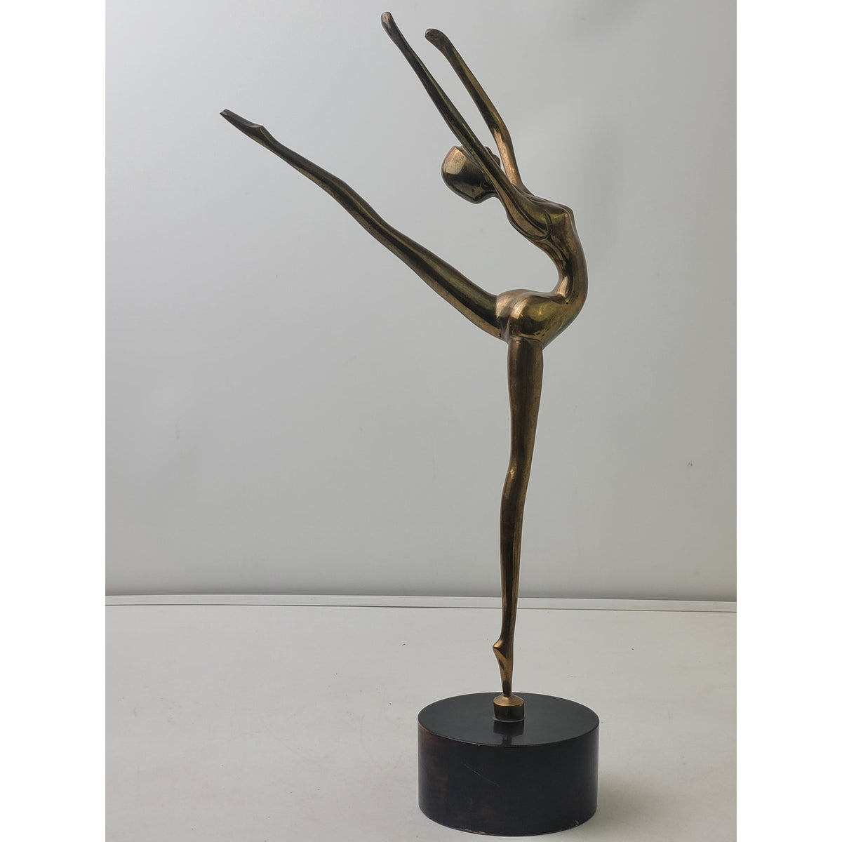 VTG Mid-Century Modern Brass Ballerina Figurine Sculpture | 17.5" Tall
