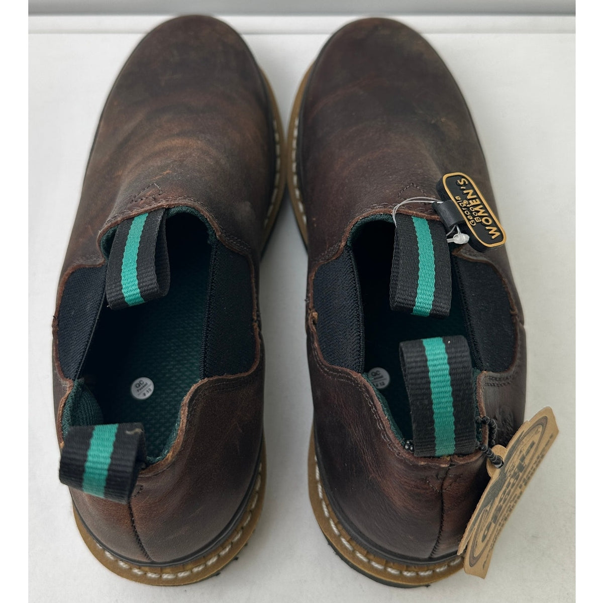 Georgia Boot Georgia Giant Romeo Brown Leather Slip-On Work Shoes Women's Sz 10