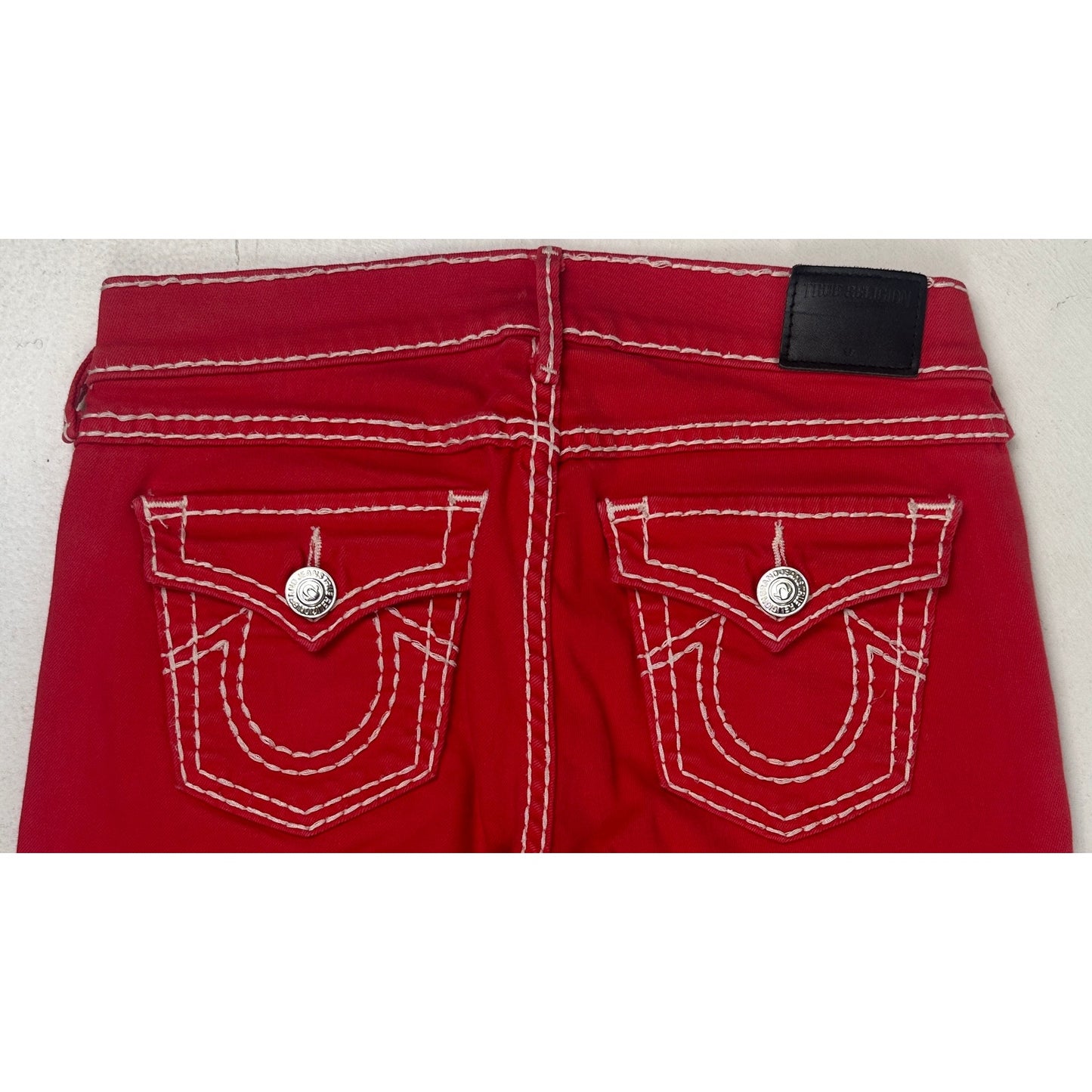 True Religion Red Casey Low Rise Super Skinny Jeans Women's Sz 24
