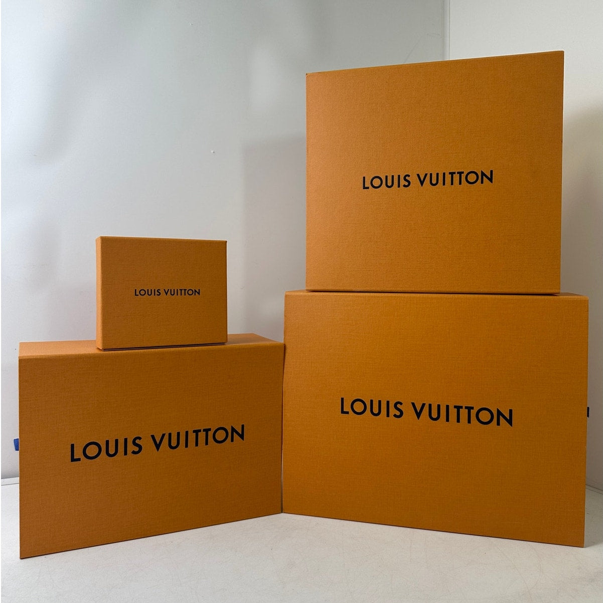 Authentic Louis Vuitton Signature Orange Box & Dust Bag Bundle