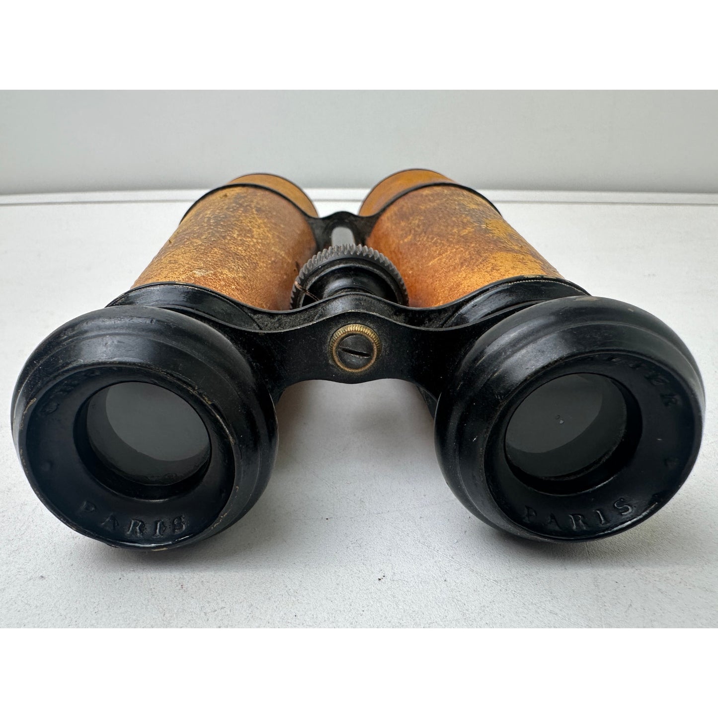 Antique Chevalier Paris Leather Field Binoculars & Theater Glasses