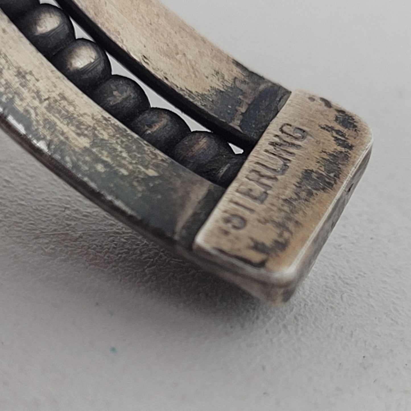 Sterling Silver Cuff Bracelet sz M/L 33g