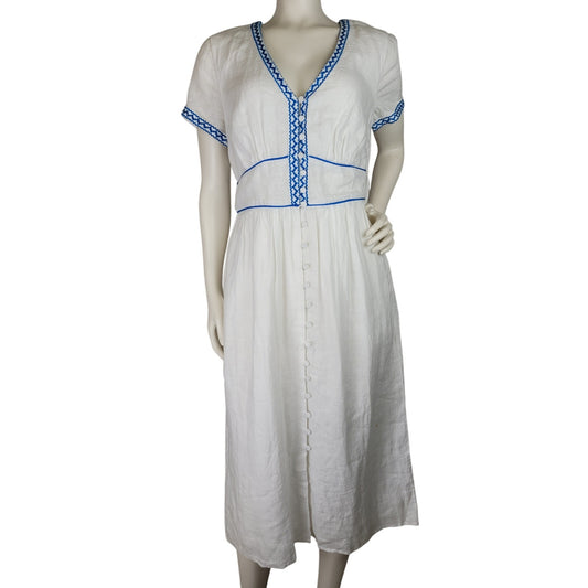 J.Crew Embroidered Linen Dress Women's Sz 4 NWT MSRP: $138