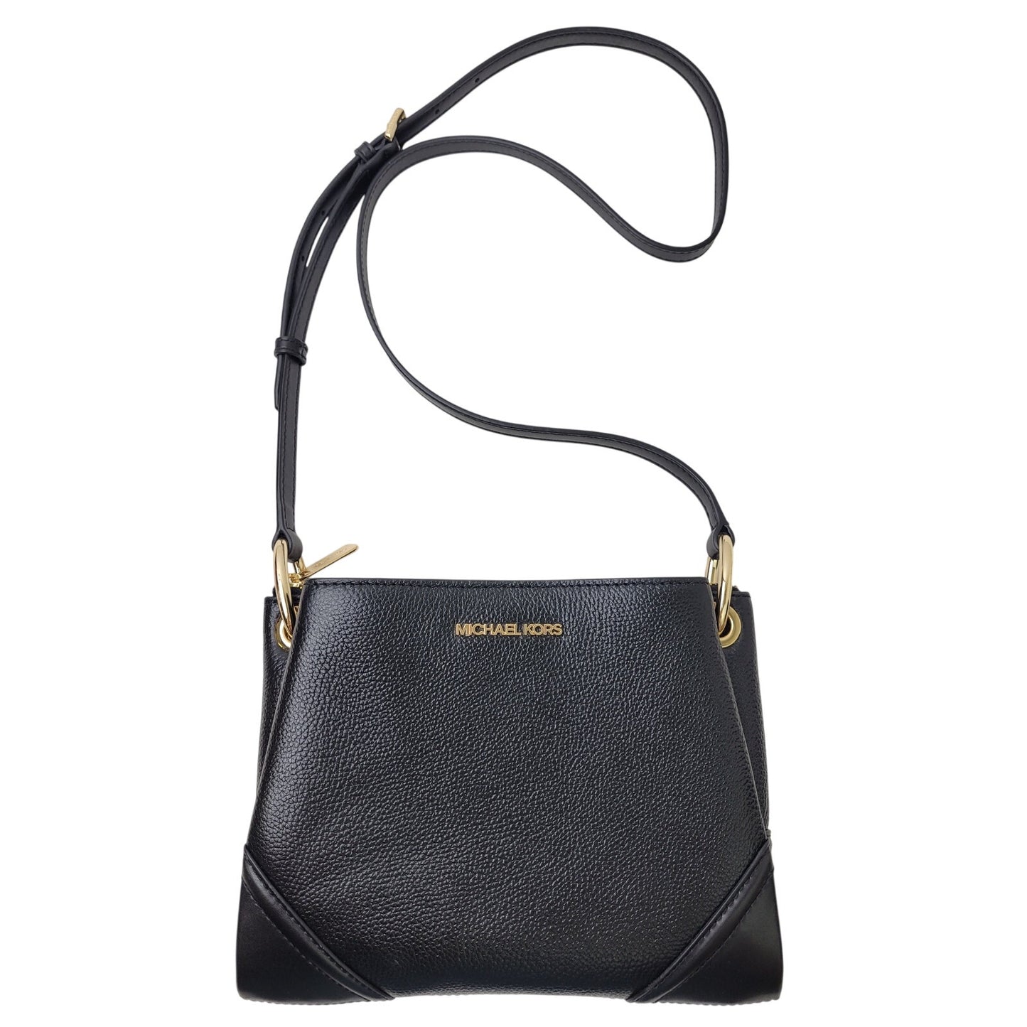 Michael Kors Nicole Medium Crossbody Leather Purse Gold-Tone Hardware EUC