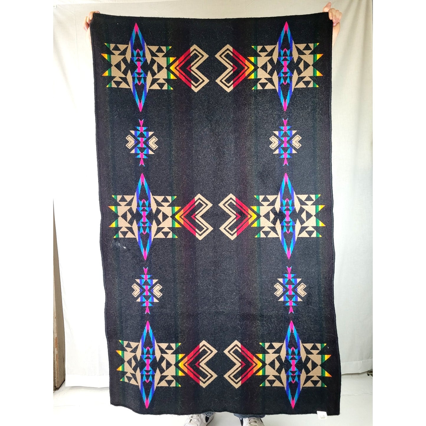 Pendleton Beaver State Reversible Wool/Cotton Throw Shawl 39" x 65"