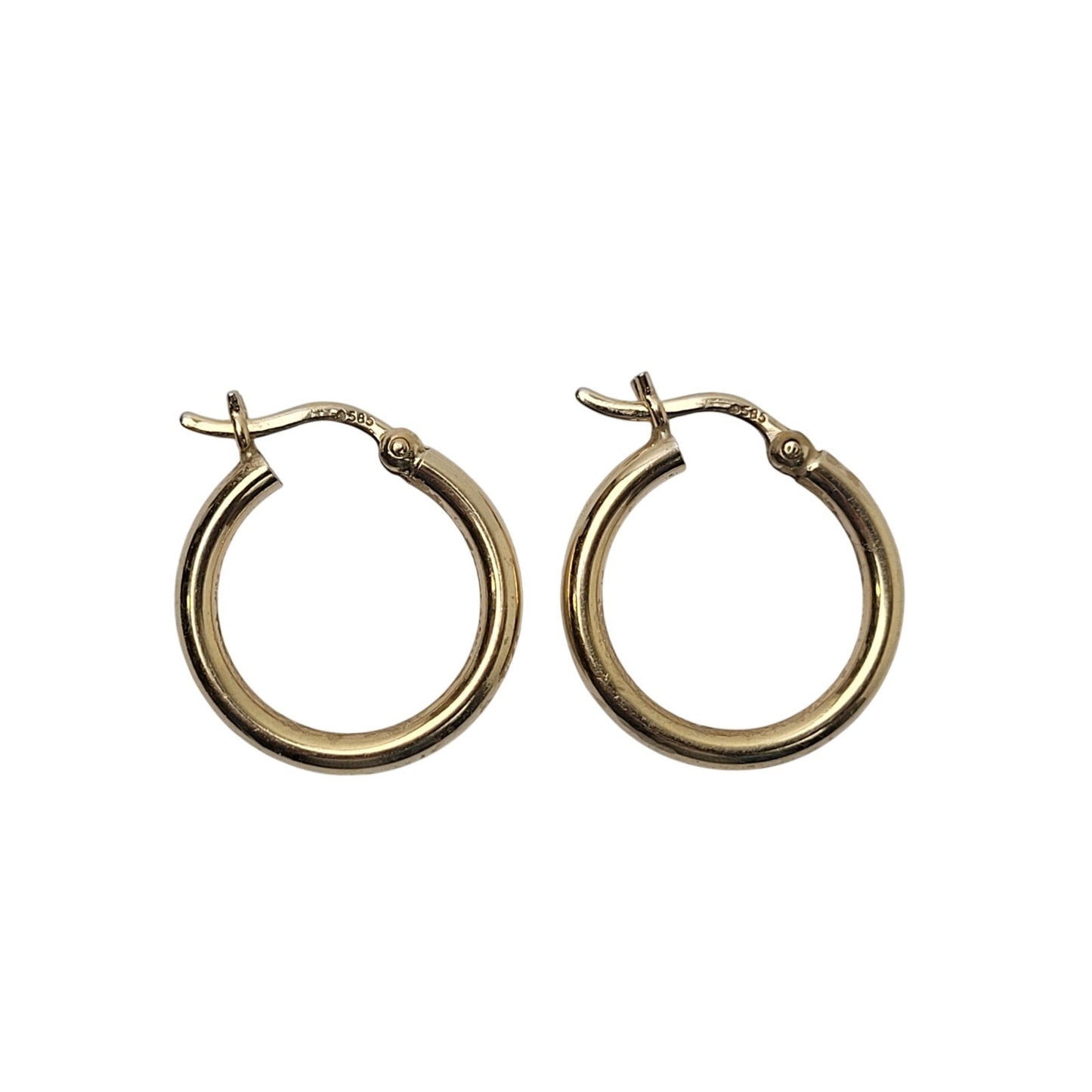 14K Yellow Gold Small Hoops | 1.31 grams