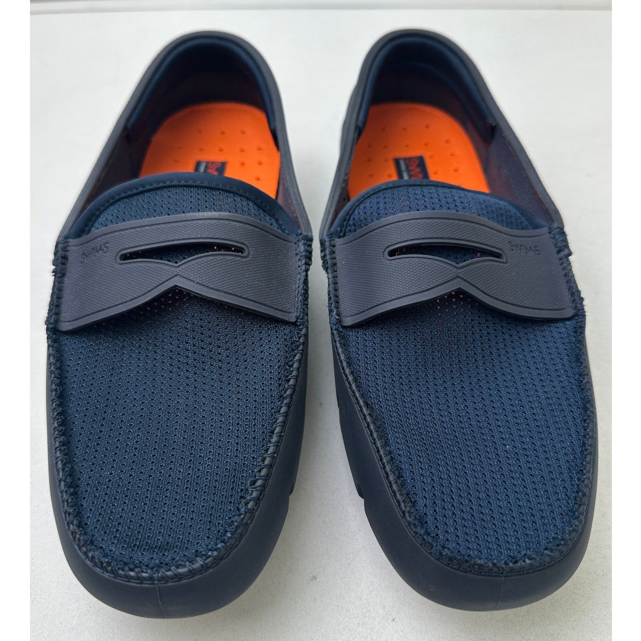 Swims Navy Blue Mesh & Rubber Penny Loafers Water Shoes Men's Sz 8