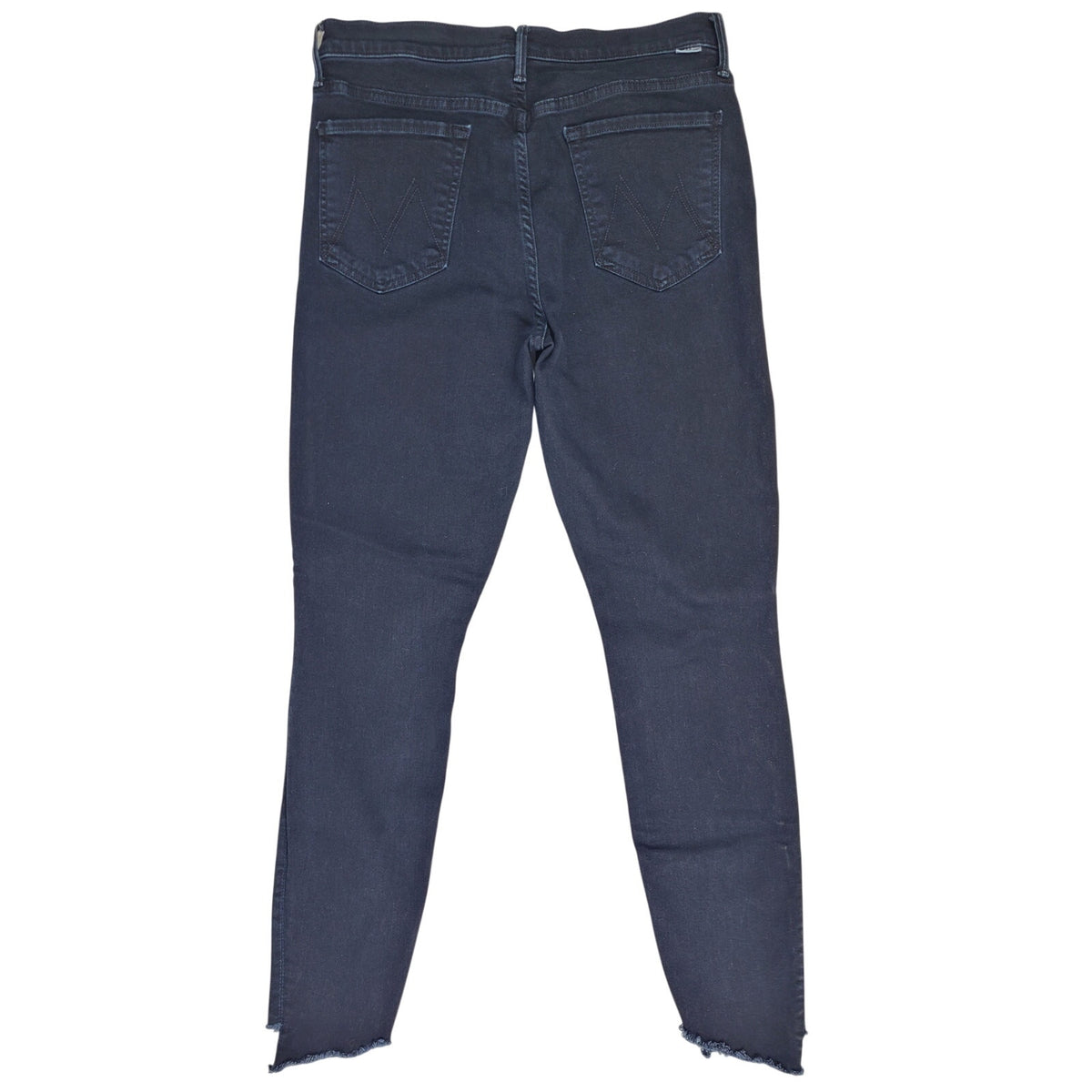 MOTHER The Stunner Zip Two Step Fray Dark Wash Skinny Jeans | Women's Sz 30