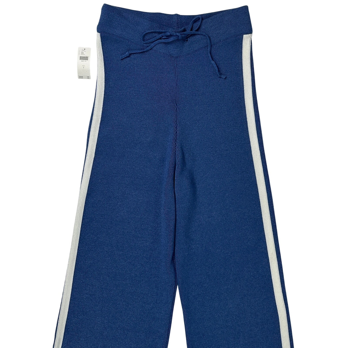 Maeve by Anthropologie Blue Knit Side-Stripe Track Pants Women's Sz S