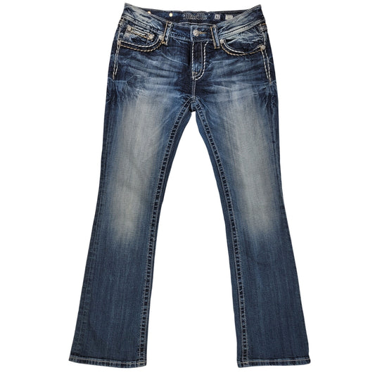 Miss Me Signature Boot Cut Medium Wash Low Rise Jeans Women's Sz 31 NWT