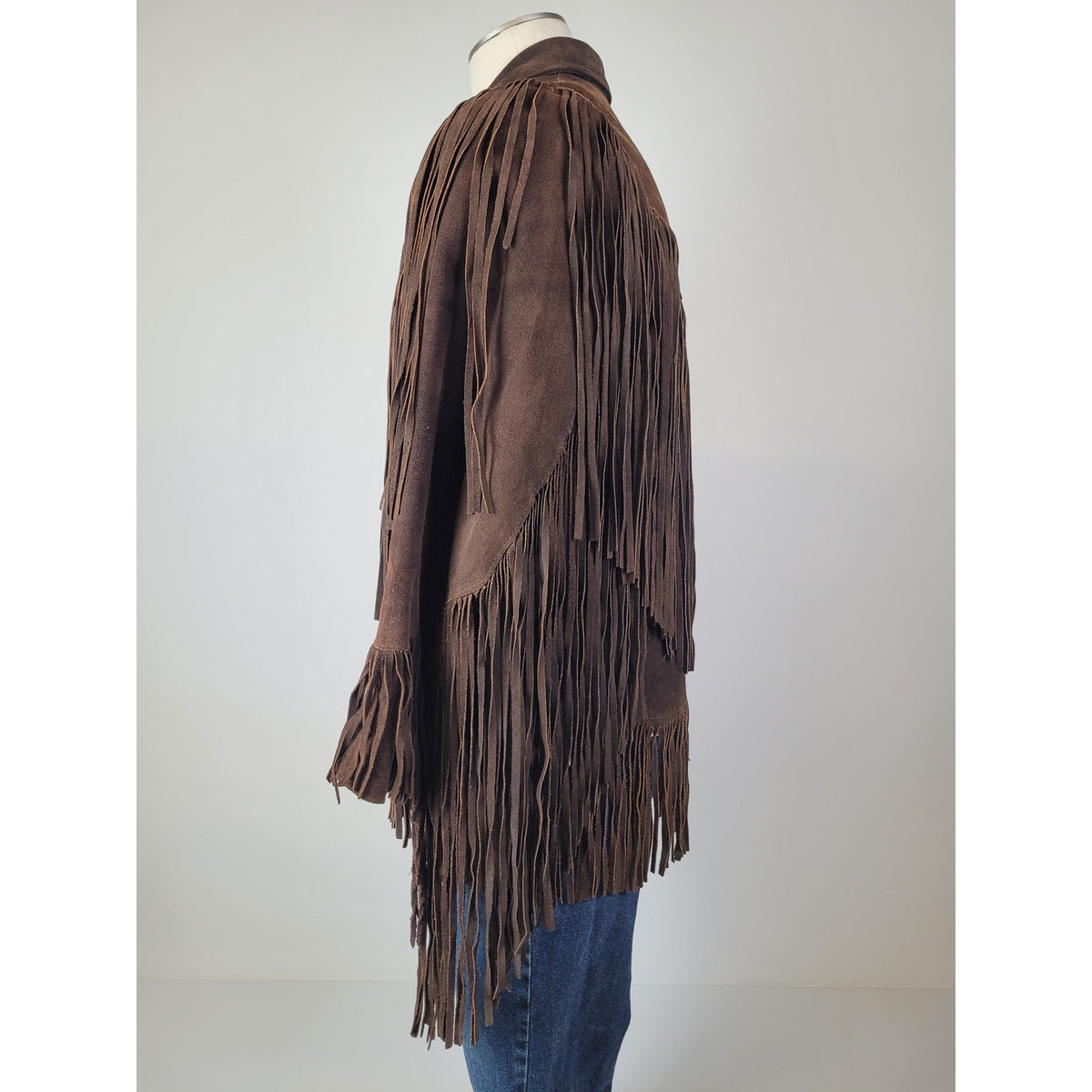 1970s Pioneer Wear Western Suede Long Fringe Jacket Men's Sz 38 (M)