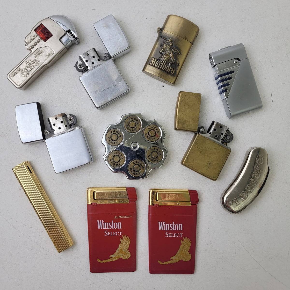 Vintage Promotional Tobacco Lighters | Winston, Marlboro, Camel, Zippos