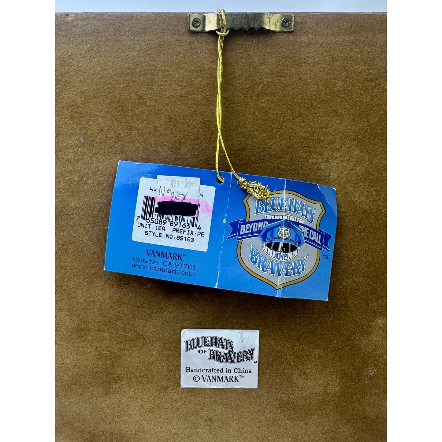 Vintage Vanmark "Blue Hats of Bravery" Police K9 Shadow Box Picture Frame