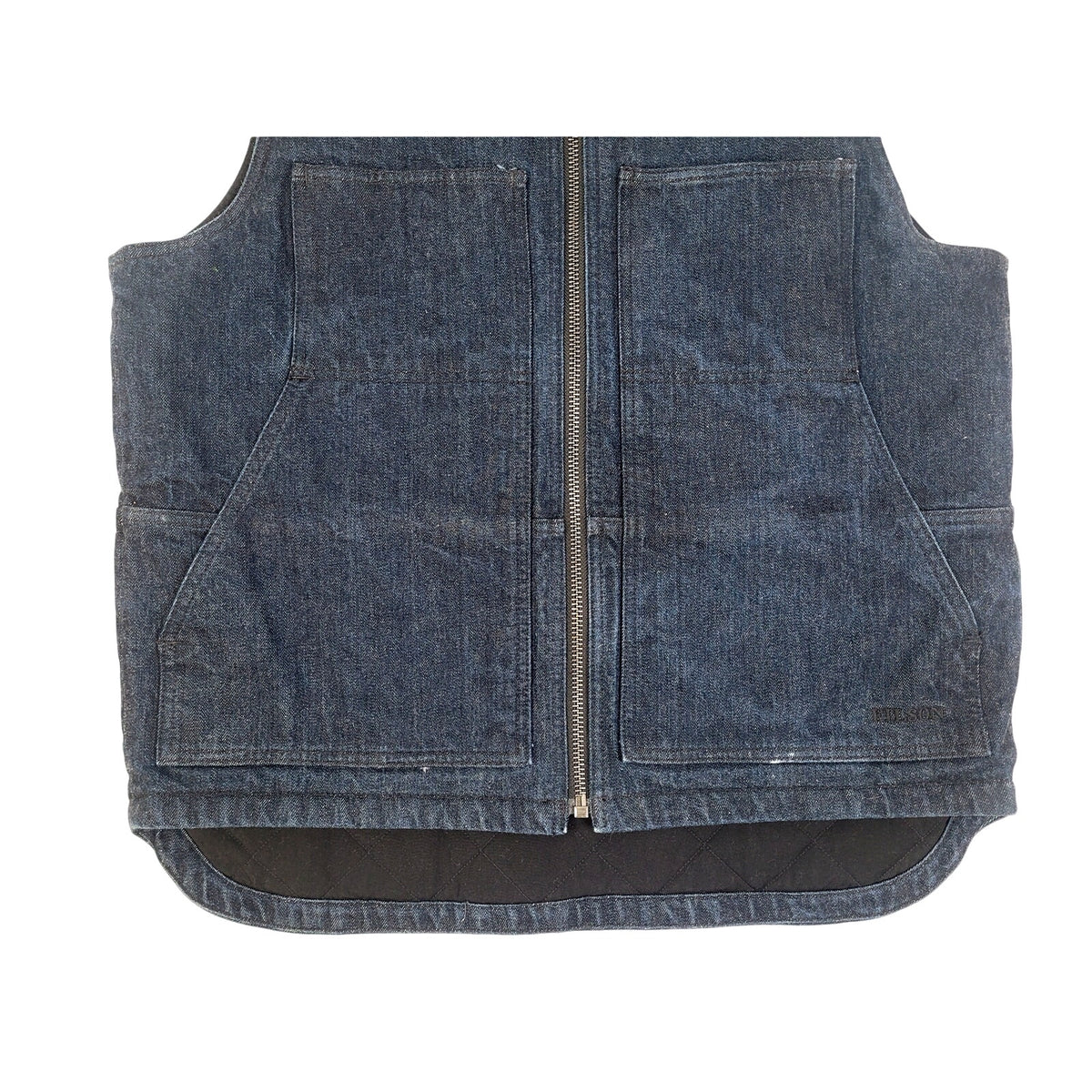 Filson Denim Insulated Work Vest in Raw Indigo Men's Sz L