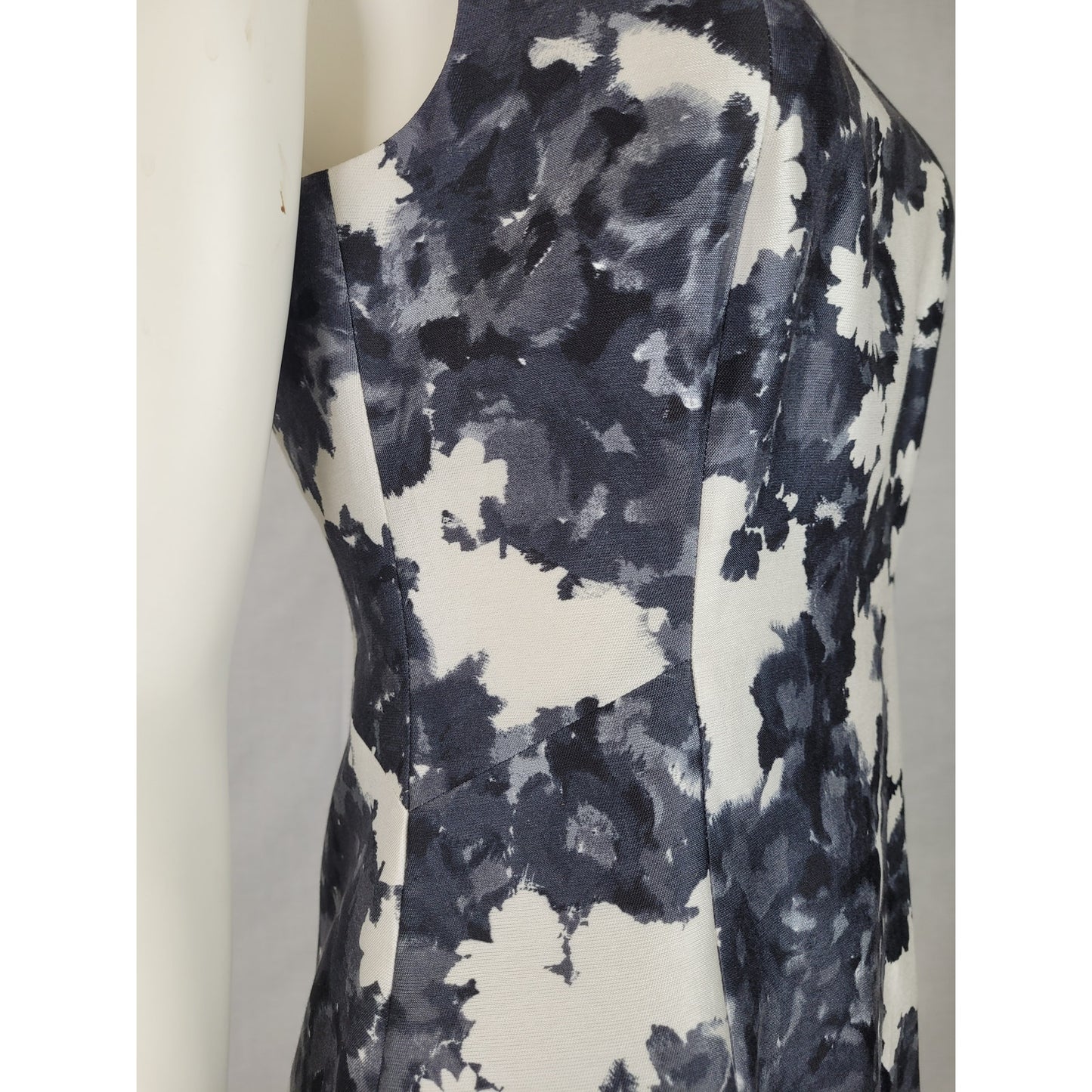 Kate Spade New York Leena Cotton Silk Black & White Sheath Floral Dress Sz 4