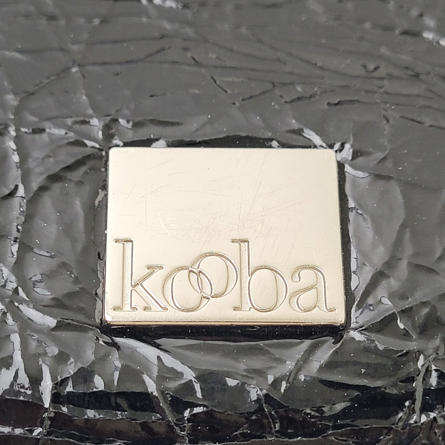 Kooba Patent Leather Crossbody Bag Satchel Y2K Meets 80s Style