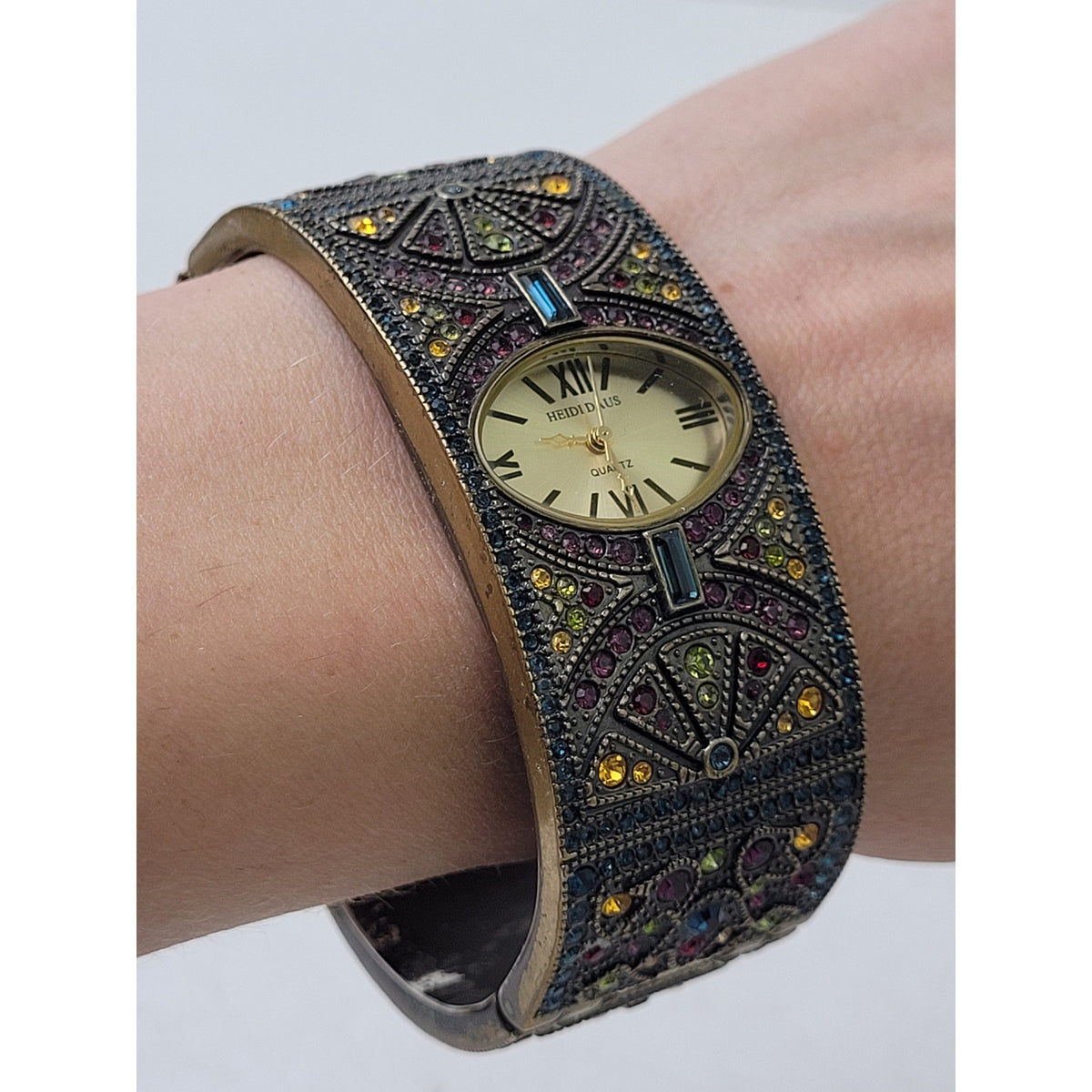 Heidi Daus Divinely Deco Rhinestone Bronze-Tone Bracelet, Watch & Ring Mixed Set