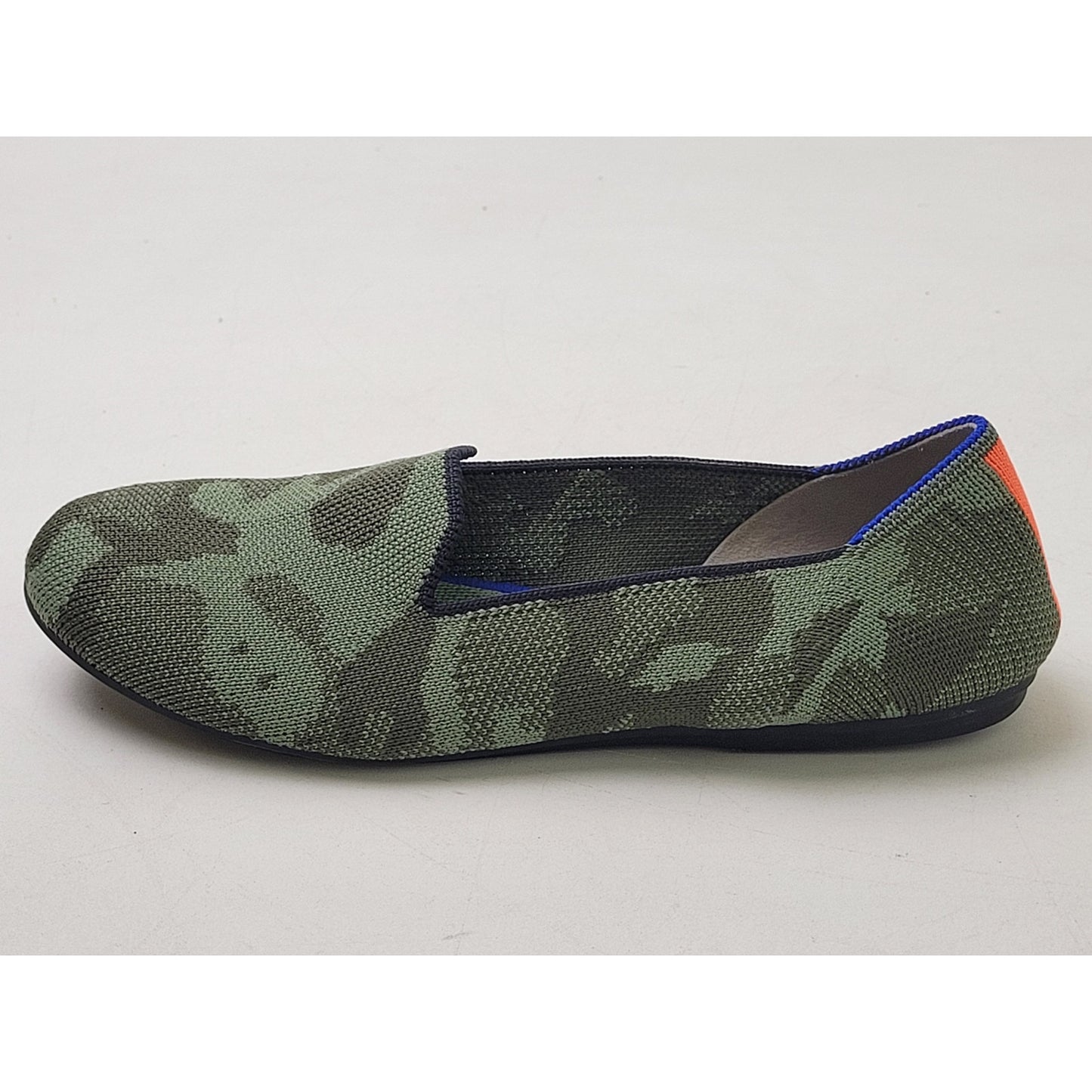 Rothy's The Daily Loafer Olive Camo Green Flats Round Toe Slip-On Women's Sz 4