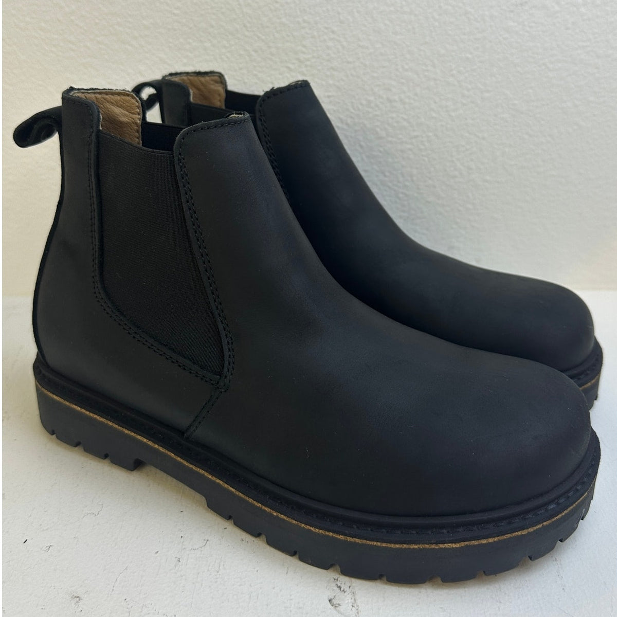 Birkenstock Stalon Black Oiled Nubuck Leather Chelsea Boots Women's Sz 6
