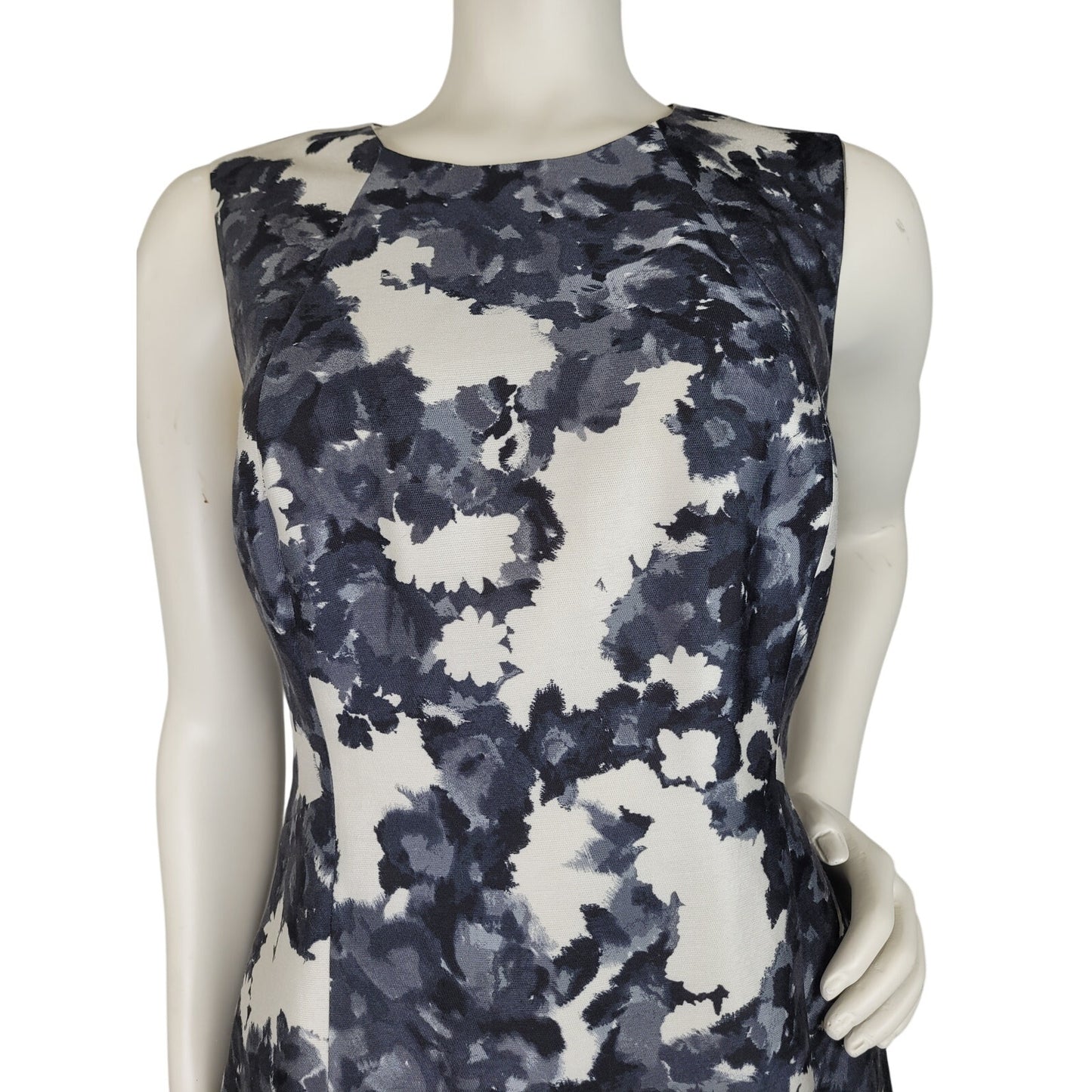Kate Spade New York Leena Cotton Silk Black & White Sheath Floral Dress Sz 4