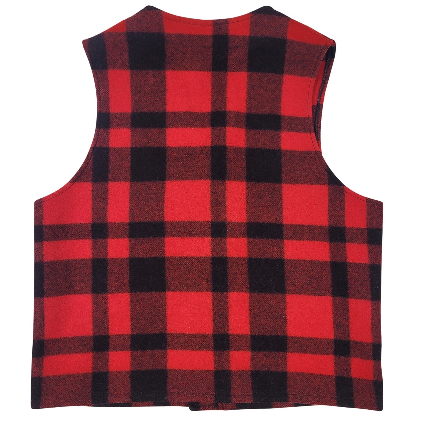 Filson Wool Mackinaw Vest Buffalo Plaid Red & Black | Men's Sz L/XL