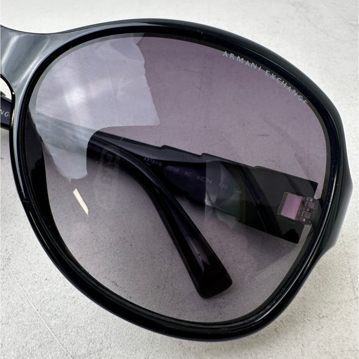 Armani Exchange AX161/S OD28 9C Black Oversized Women's Sunglasses