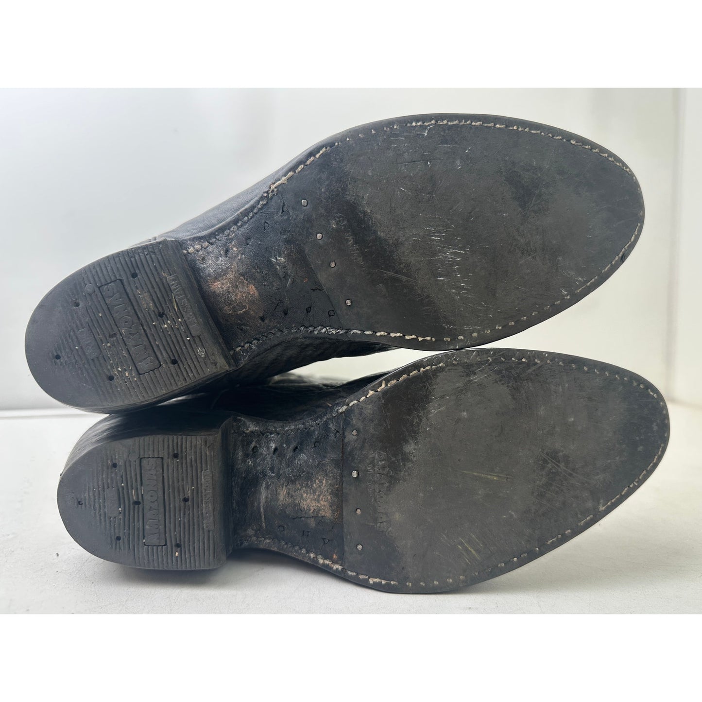 Vintage Abilene Exotic Dark Gray Sharkskin Western Cowboy Boots Men's Sz 9