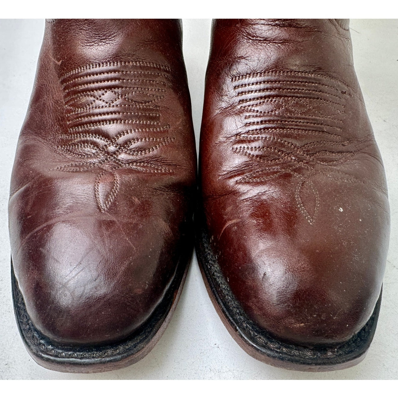 Boulet Ranch Hand Brown Leather Cowboy Boots Men's Sz 9.5