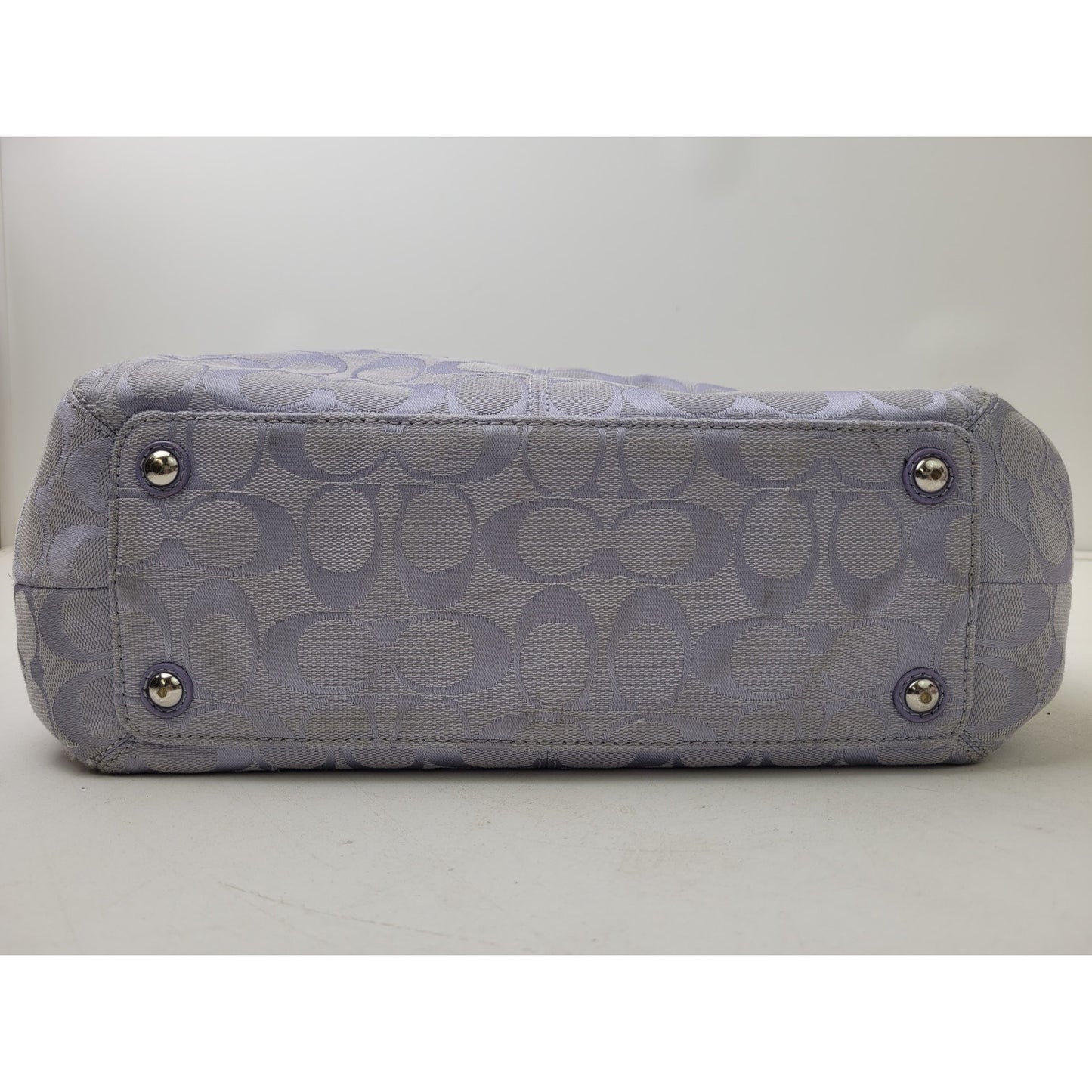 Y2K Lavender Coach Soho Pleated Signature C Canvas Shoulder Bag