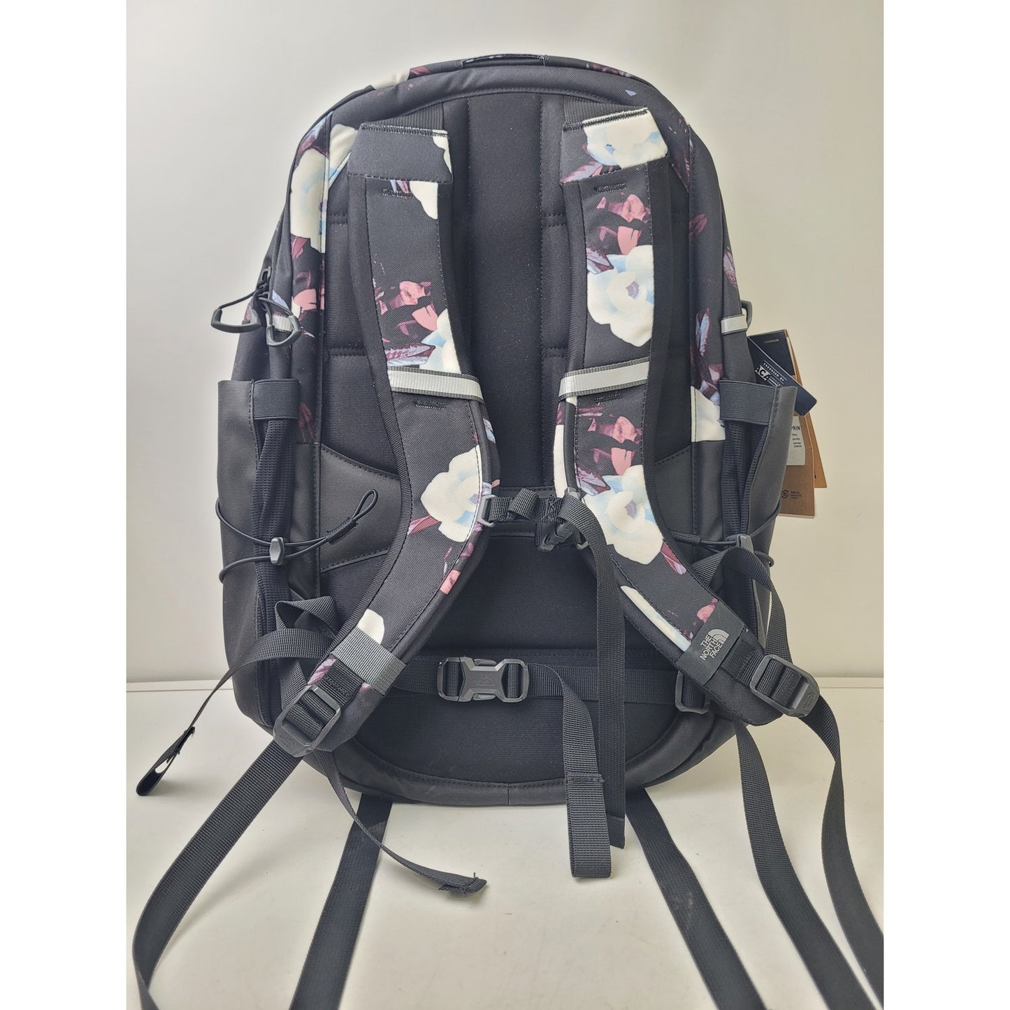 The North Face Borealis Backpack TNF Black Winter Flowers Print NWT