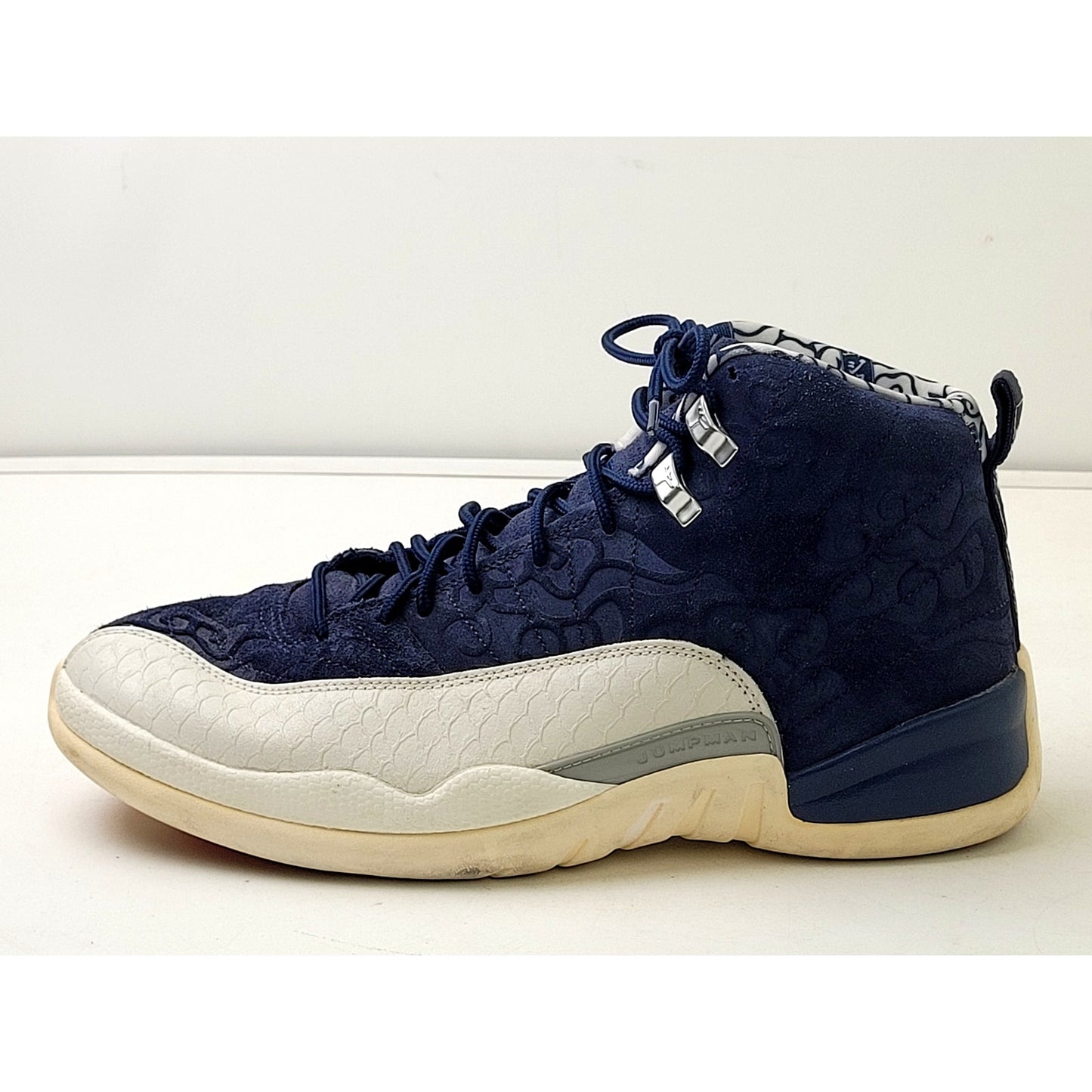 Nike Air Joran 12 Retro "International Flight" Sneakers Navy Suede Men's Sz 11