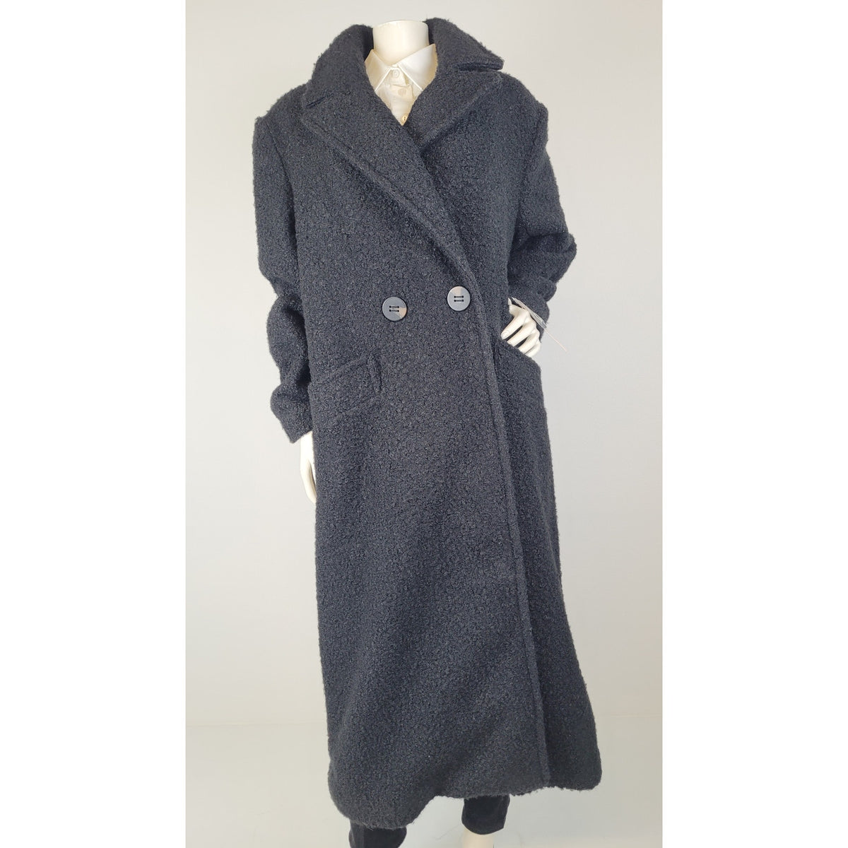 BCBGeneration Double-Breasted Boucle Walker Coat Women's Sz L | NWT MSRP $300