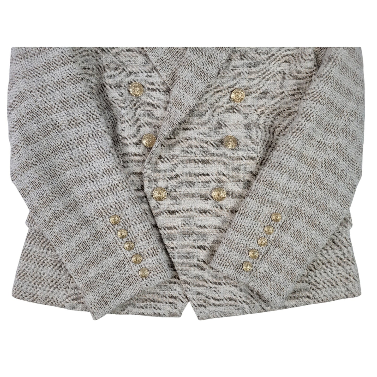 L'AGENCE Women's Kenzie Double-Breasted Plaid Blazer Women's Sz 10 NWT