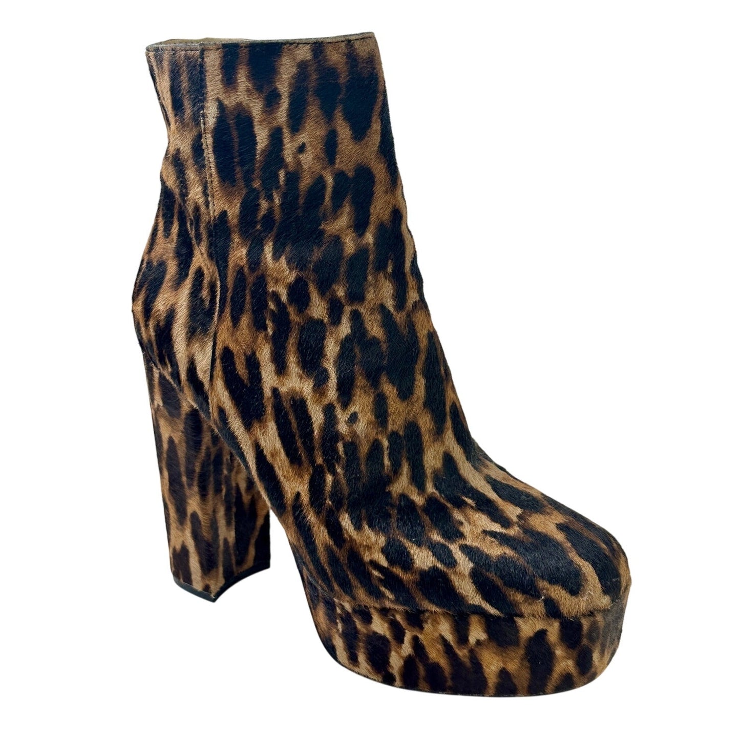 Vince Camuto Leslie Leopard Print Platform Ankle Boots Women's Sz 9.5
