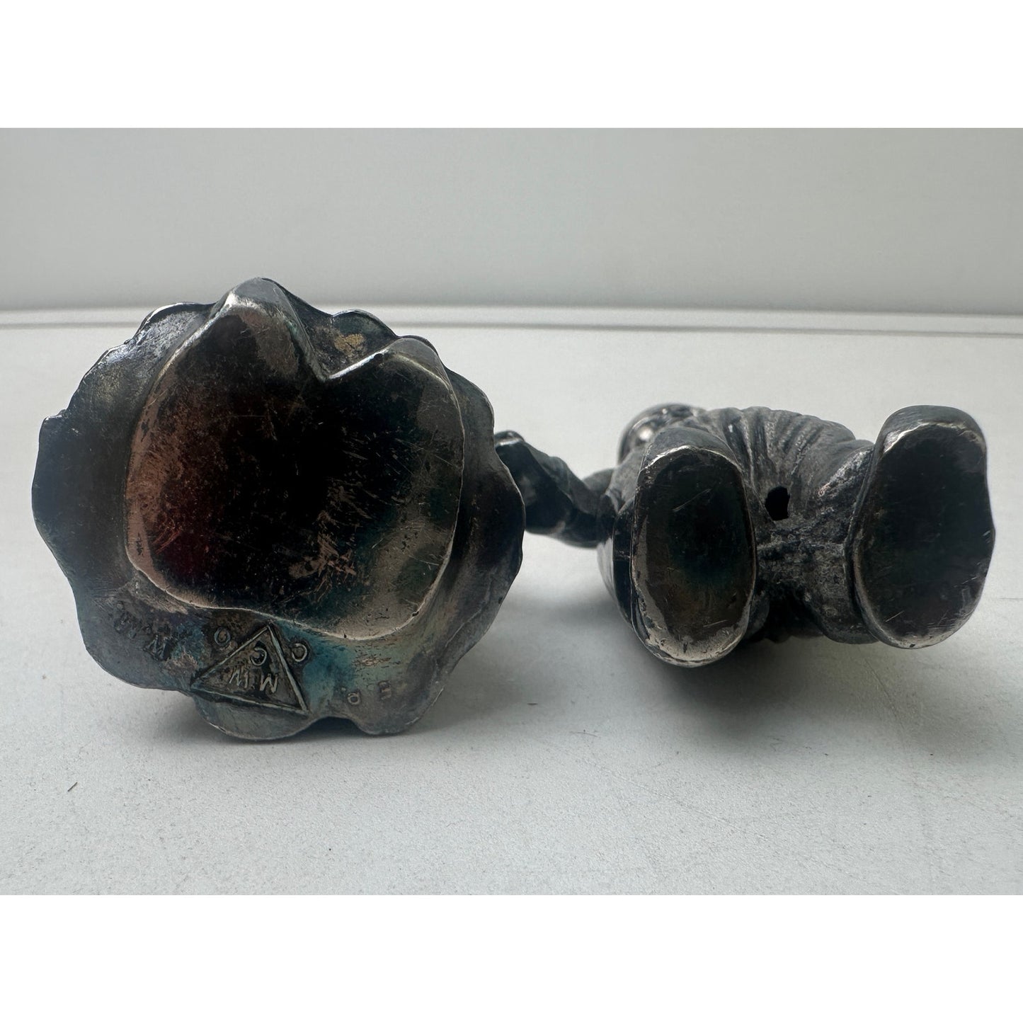 VTG MW Carr Holland Ware Dutch Boy & Girl Plated Salt & Pepper Shakers